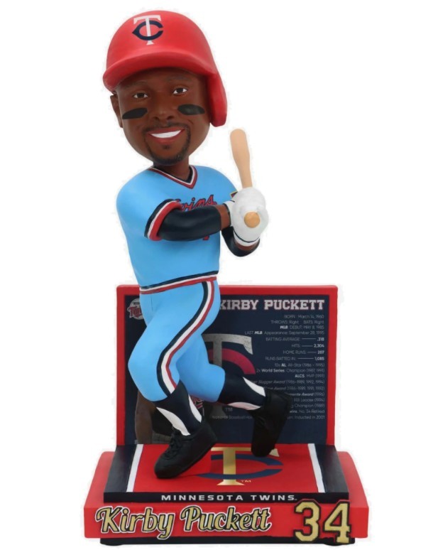 Kirby Puckett (Minnesota Twins) Career Stats MLB Bobblehead
