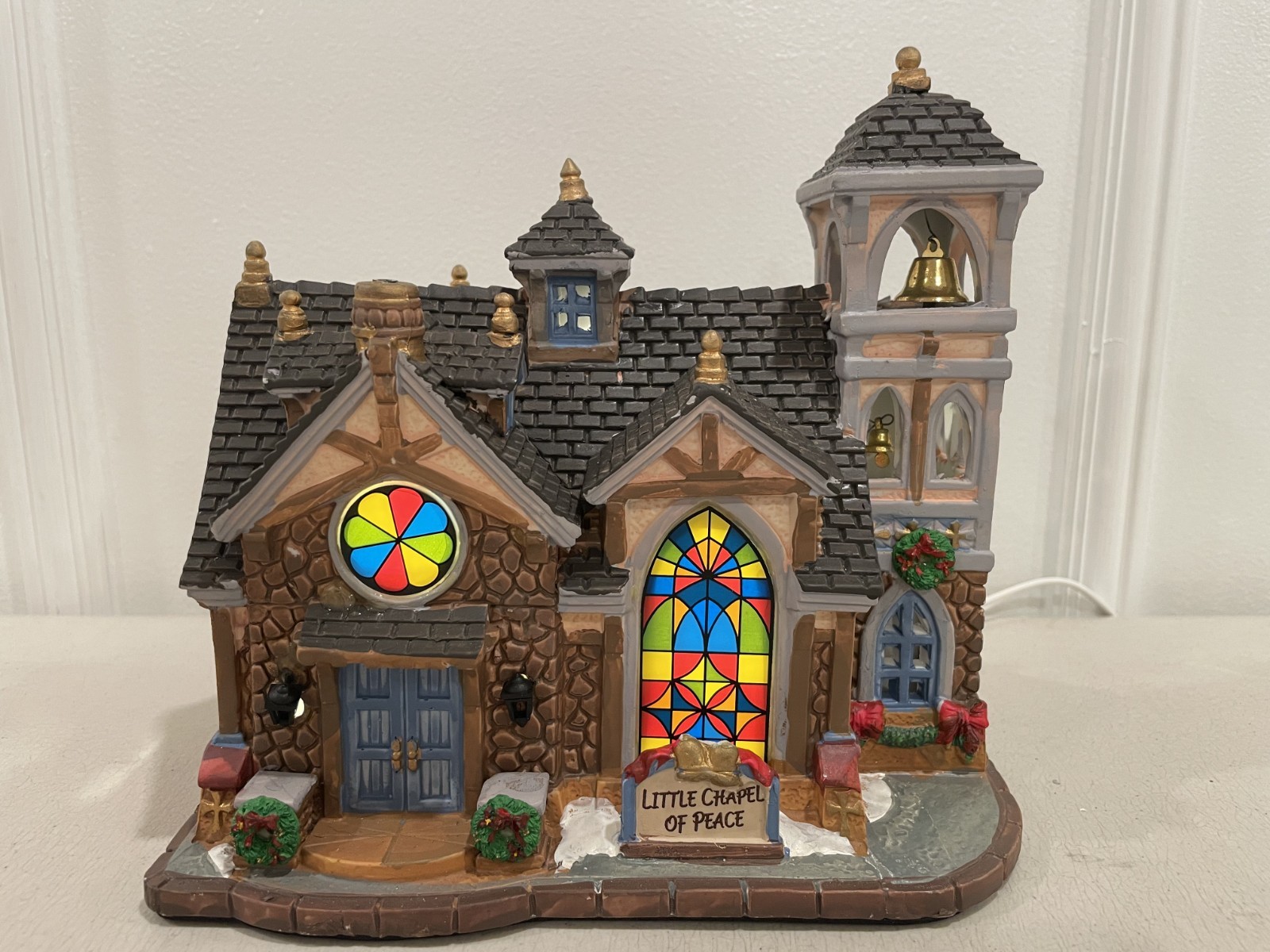 Carole Towne by Lemax Little Chapel of Peace Christmas Village Church w/Box Carole Towne by Lemax Little Chapel of Peace Christmas Village Church w/Box
