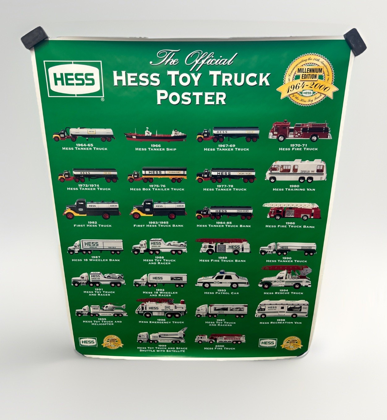2000 Hess Toy Truck Millennium Edition Collector\'s Poster 24x30 NEW NOS