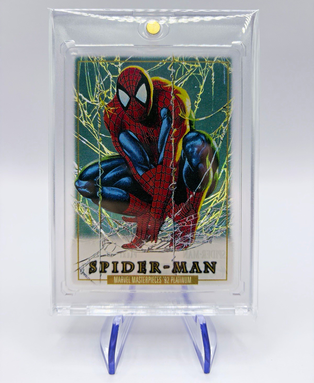2024 Upper Deck Marvel Masterpieces \'92 Platinum SPIDER-MAN Plexi Insert Card #8