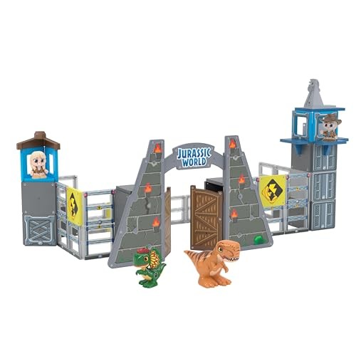 Tile Town Jurassic World Gate Escape Magnetic Tiles Set, 84 Pieces