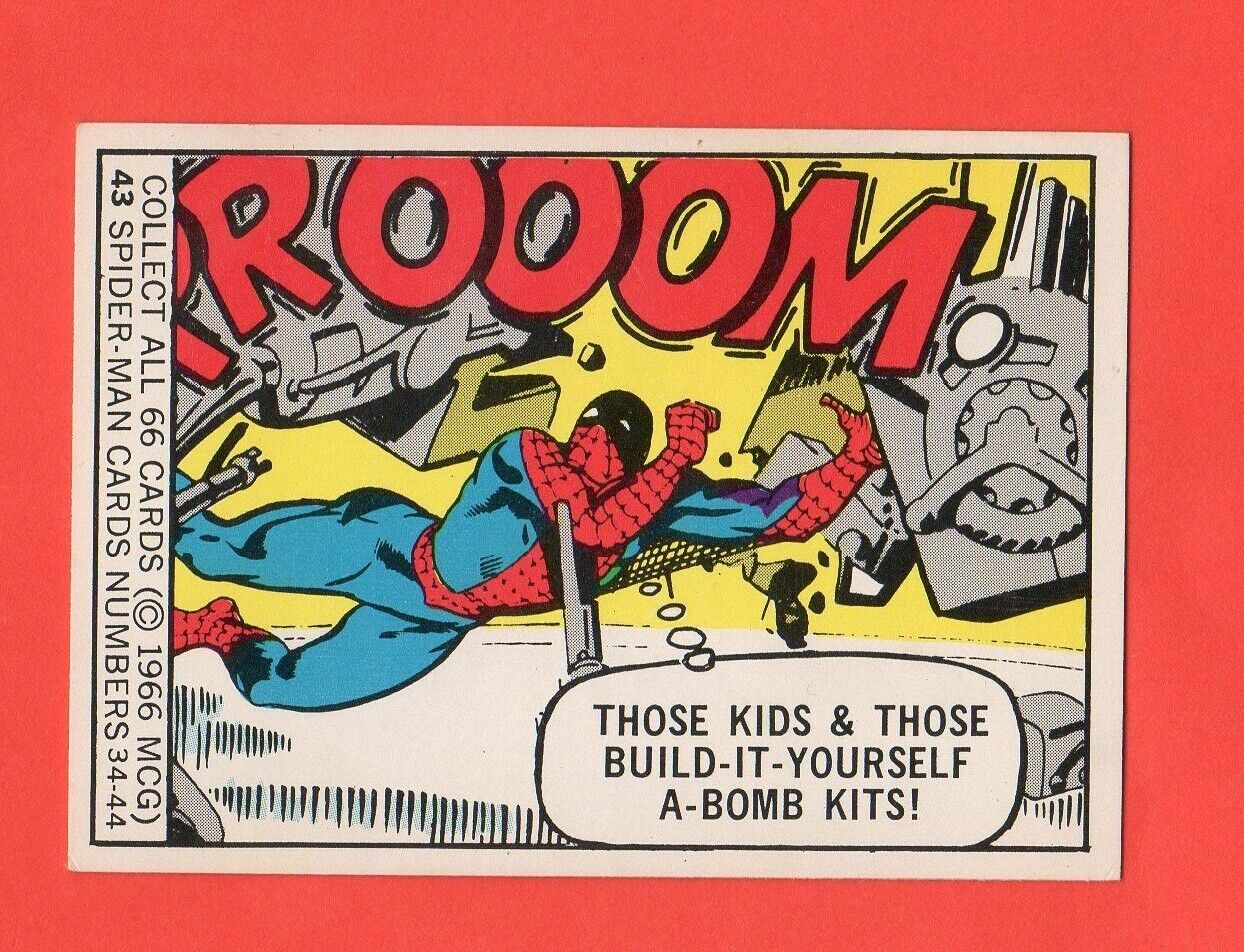 1966 Donruss Marvel Super Heroes Card # 43 Spider-Man Nrmnt