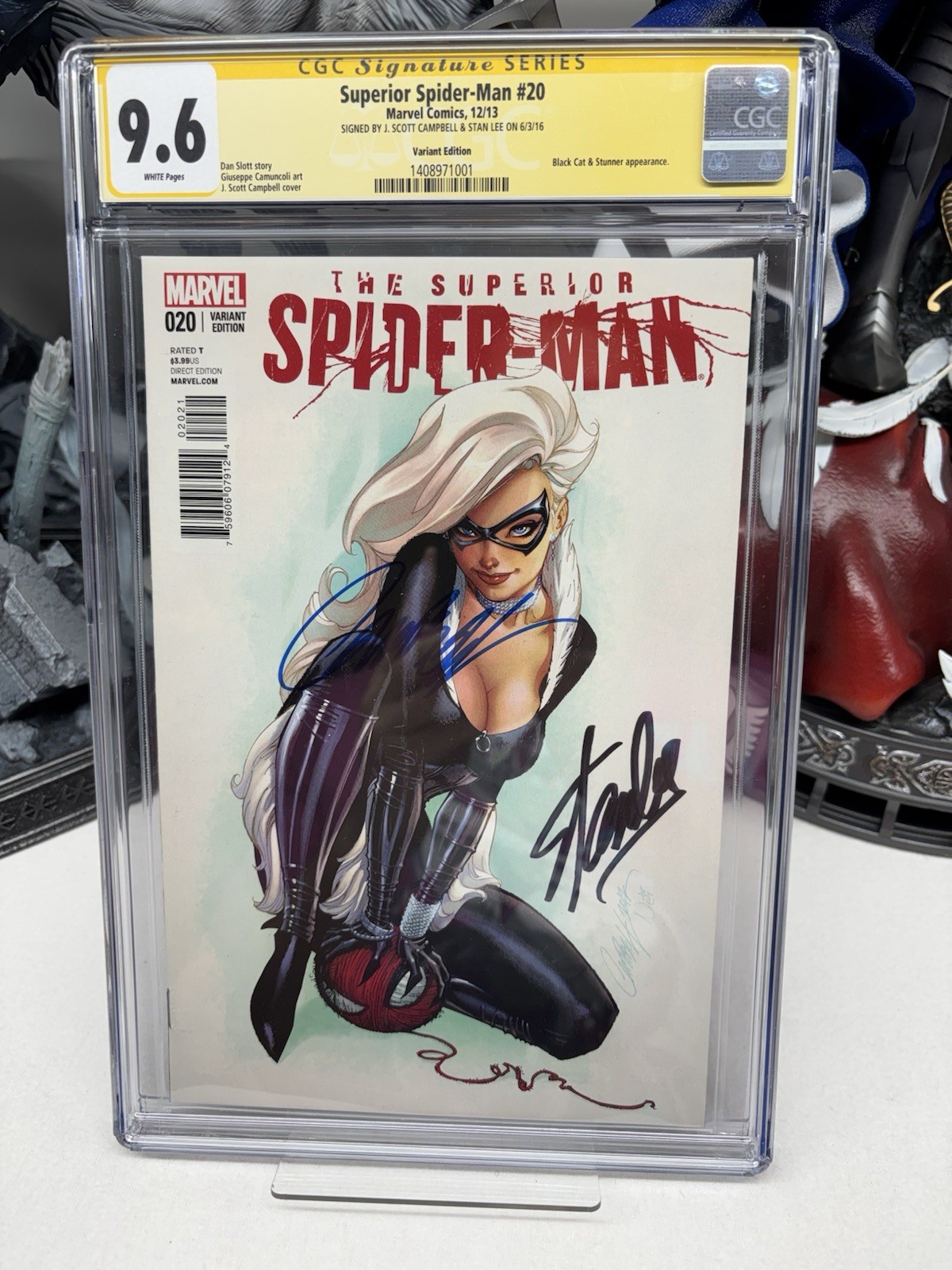 Superior Spider-Man #20B Campbell 1:50 Variant CGC 9.6 SS Campbell & Stan Lee Superior Spider-Man #20B Campbell 1:50 Variant CGC 9.6 SS Campbell & Stan Lee