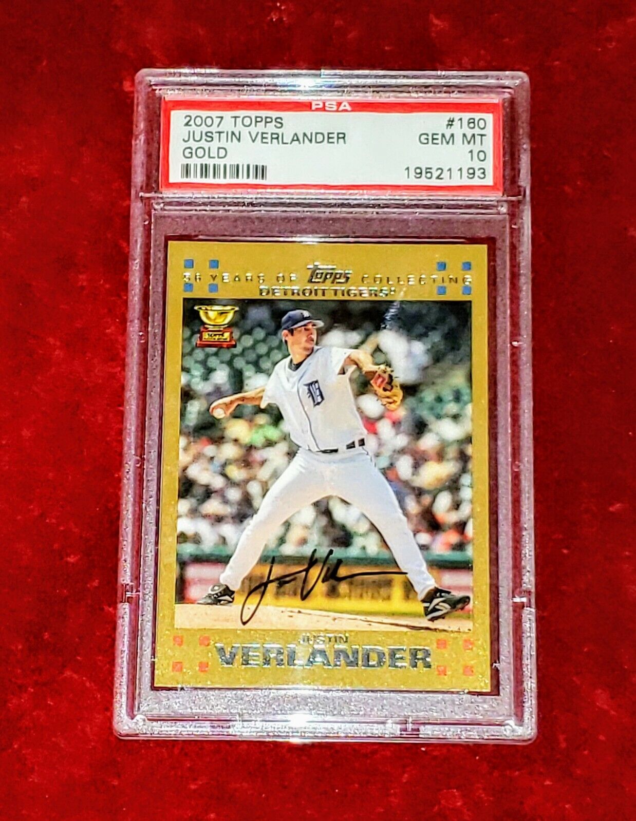 2007 TOPPS JUSTIN VERLANDER 56 YEARS OF TOPPS AL ROOKIE CUP PSA 10 🔥 POP 1 RARE