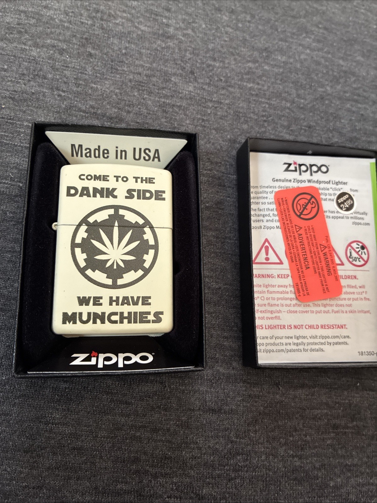 Come To The Dang Side We Have Munchies Zippo Lighter Come To The Dang Side We Have Munchies Zippo Lighter