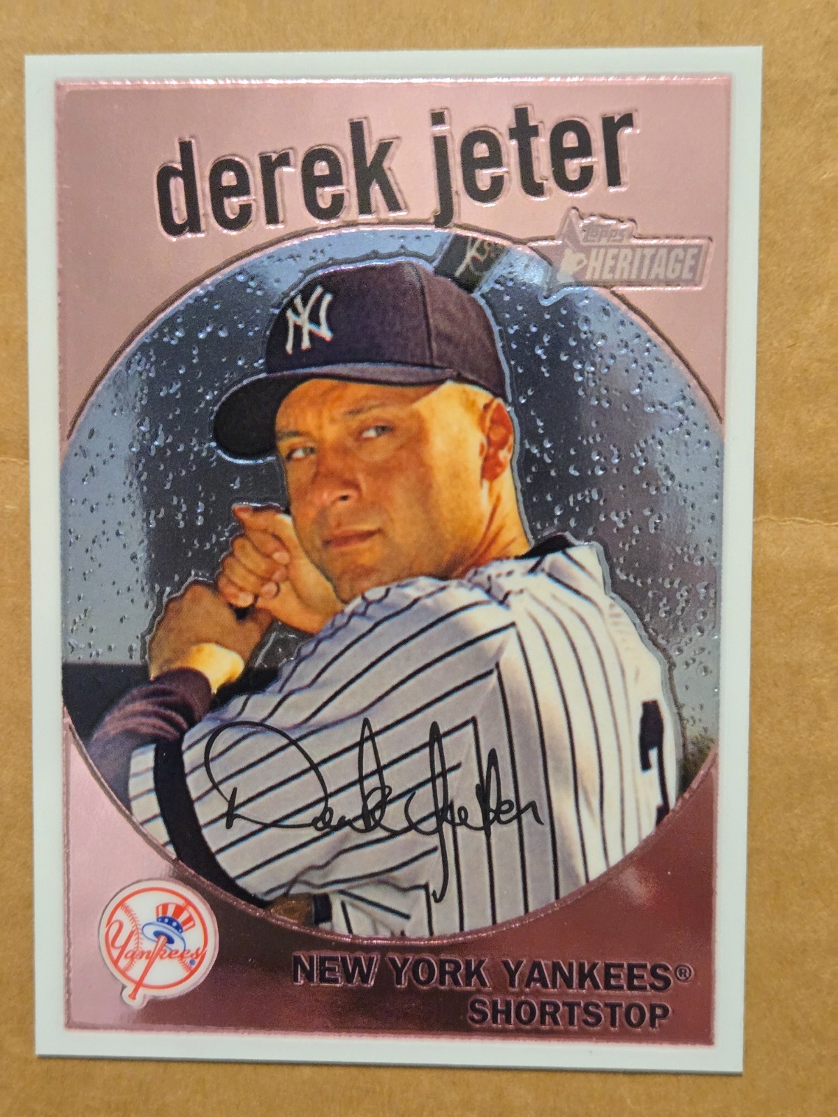 2008 TOPPS HERITAGE CHROME #C72 DEREK JETER #1392/1959 2008 TOPPS HERITAGE CHROME #C72 DEREK JETER #1392/1959