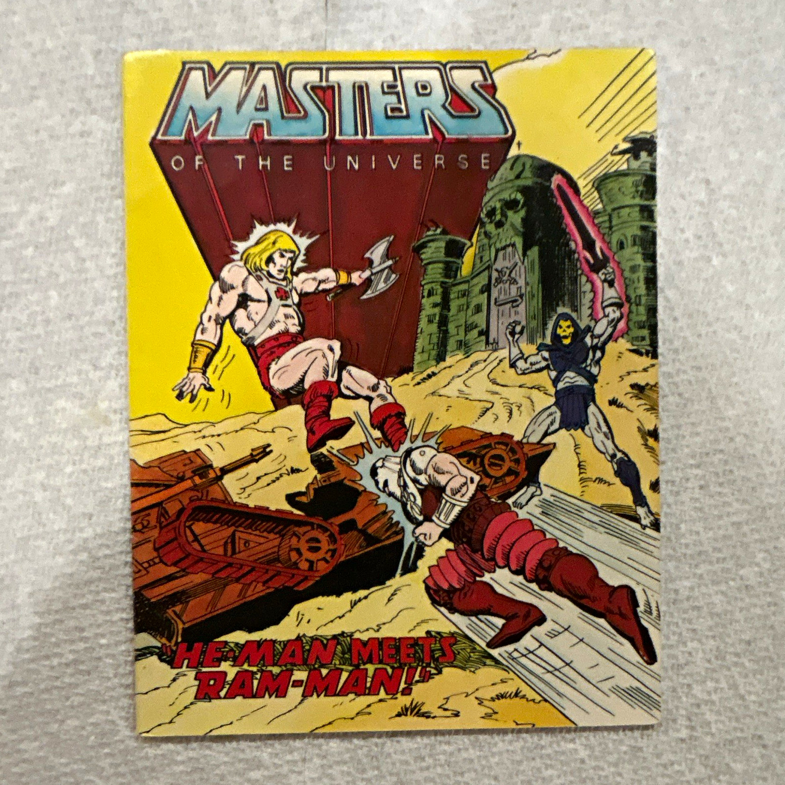 DC Comics Masters of the Universe He-Man Meets Ram-Man He-Man Skeletor 1982 DC Comics Masters of the Universe He-Man Meets Ram-Man He-Man Skeletor 1982