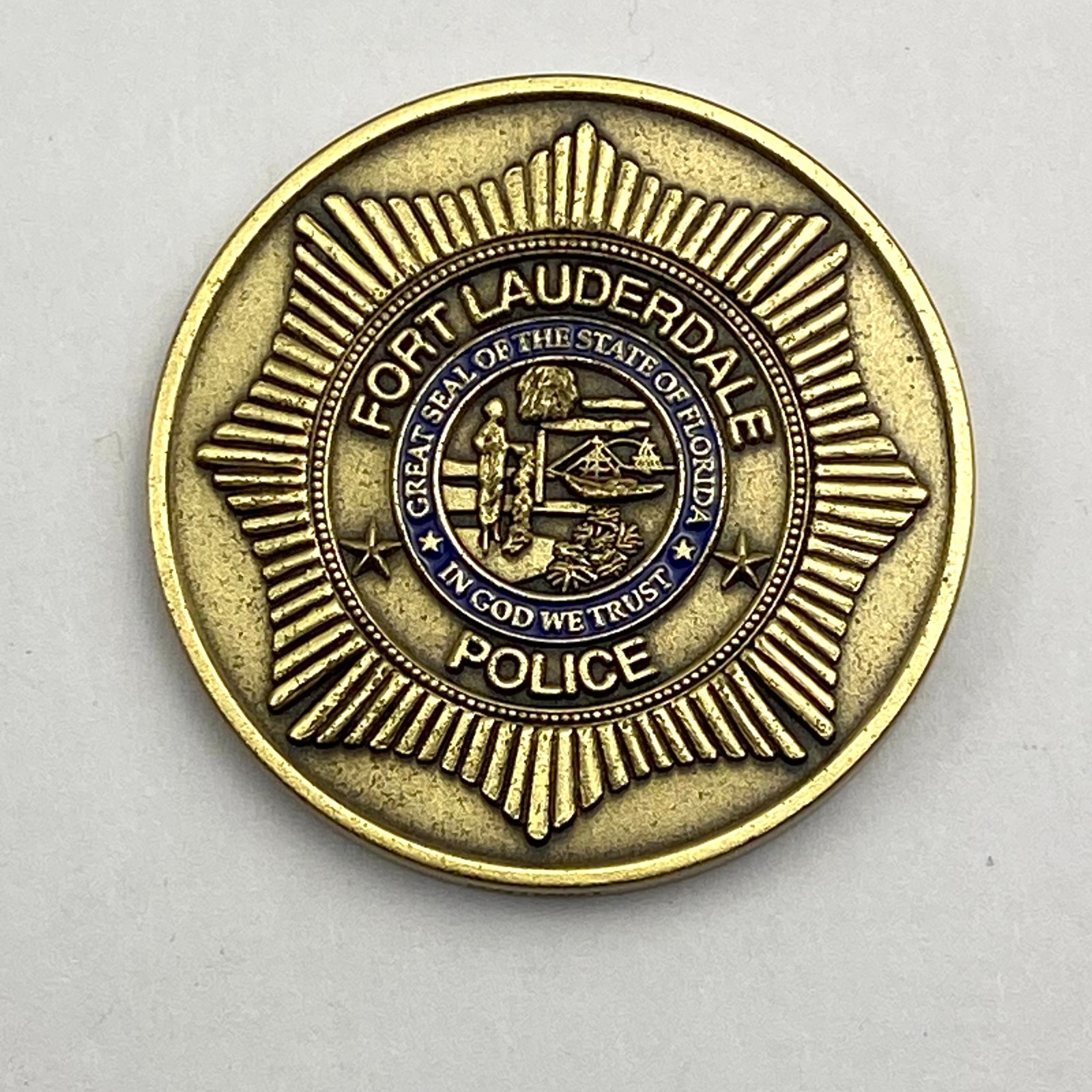 Rare 2011 Fort Lauderdale Police Dept FLA 100-year anniversary challenge coin Rare 2011 Fort Lauderdale Police Dept FLA 100-year anniversary challenge coin