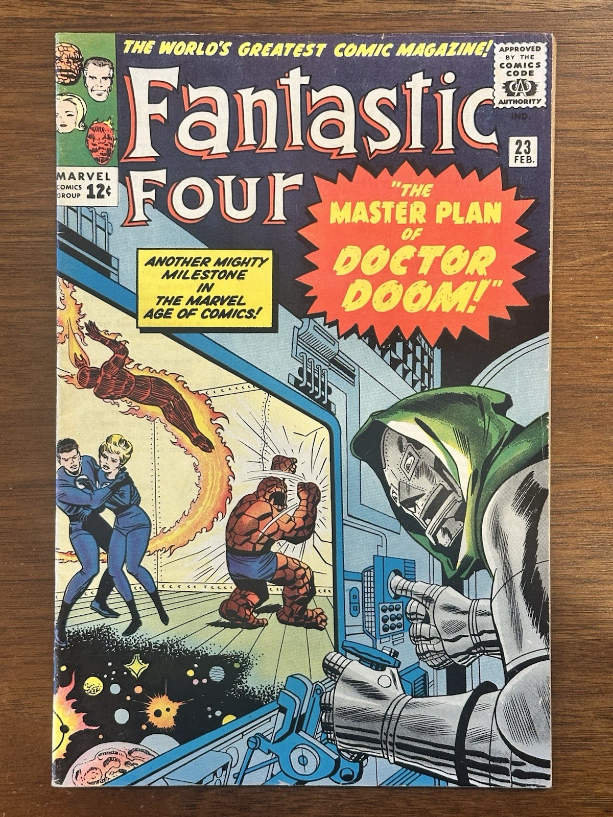 Fantastic Four 23 1964 Doctor Doom Cover Silver Age Comic Book Fantastic Four 23 1964 Doctor Doom Cover Silver Age Comic Book