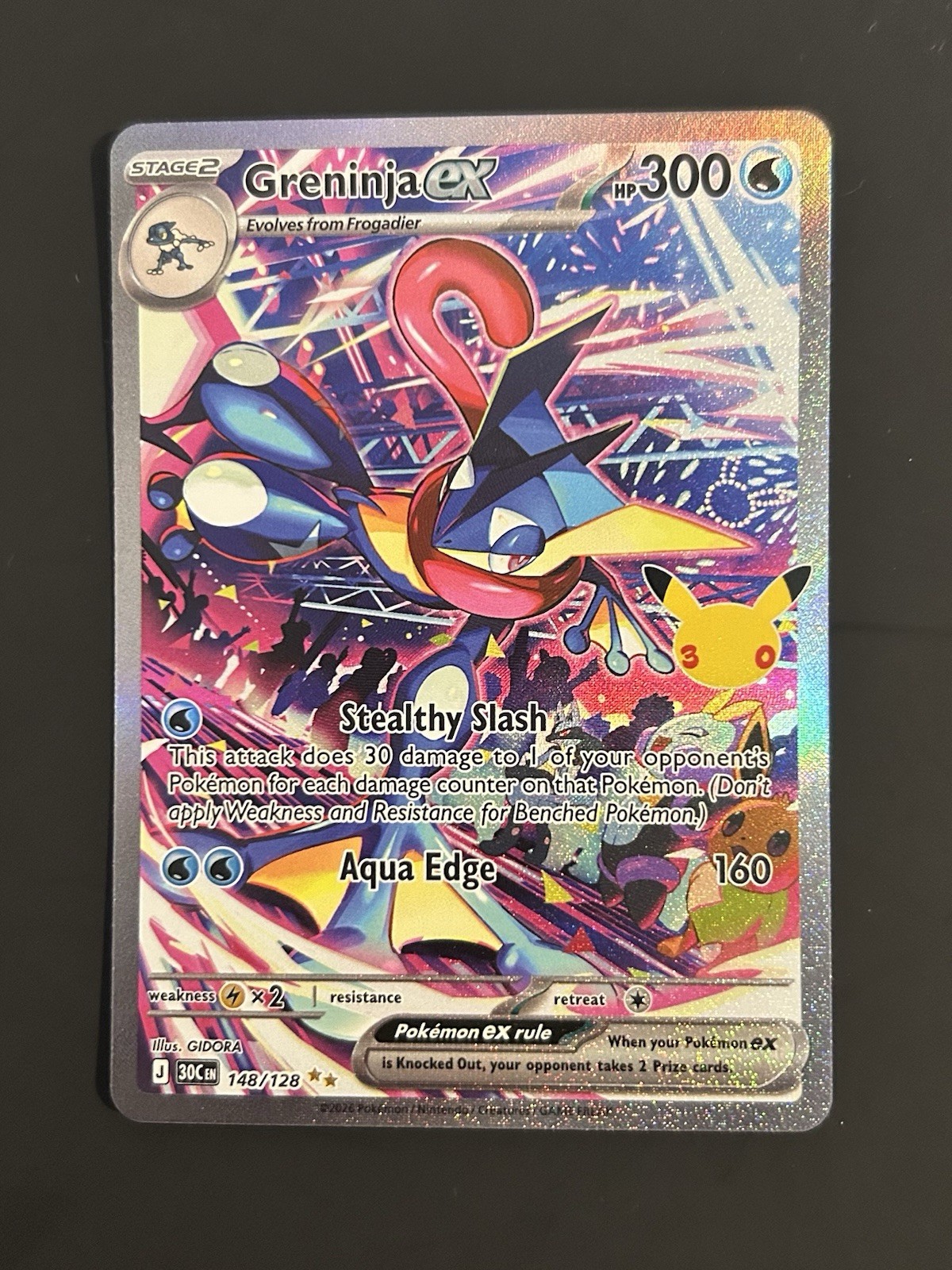 Pokemon 30th Celebration Greninja 148/128 Pokemon 30th Celebration Greninja 148/128