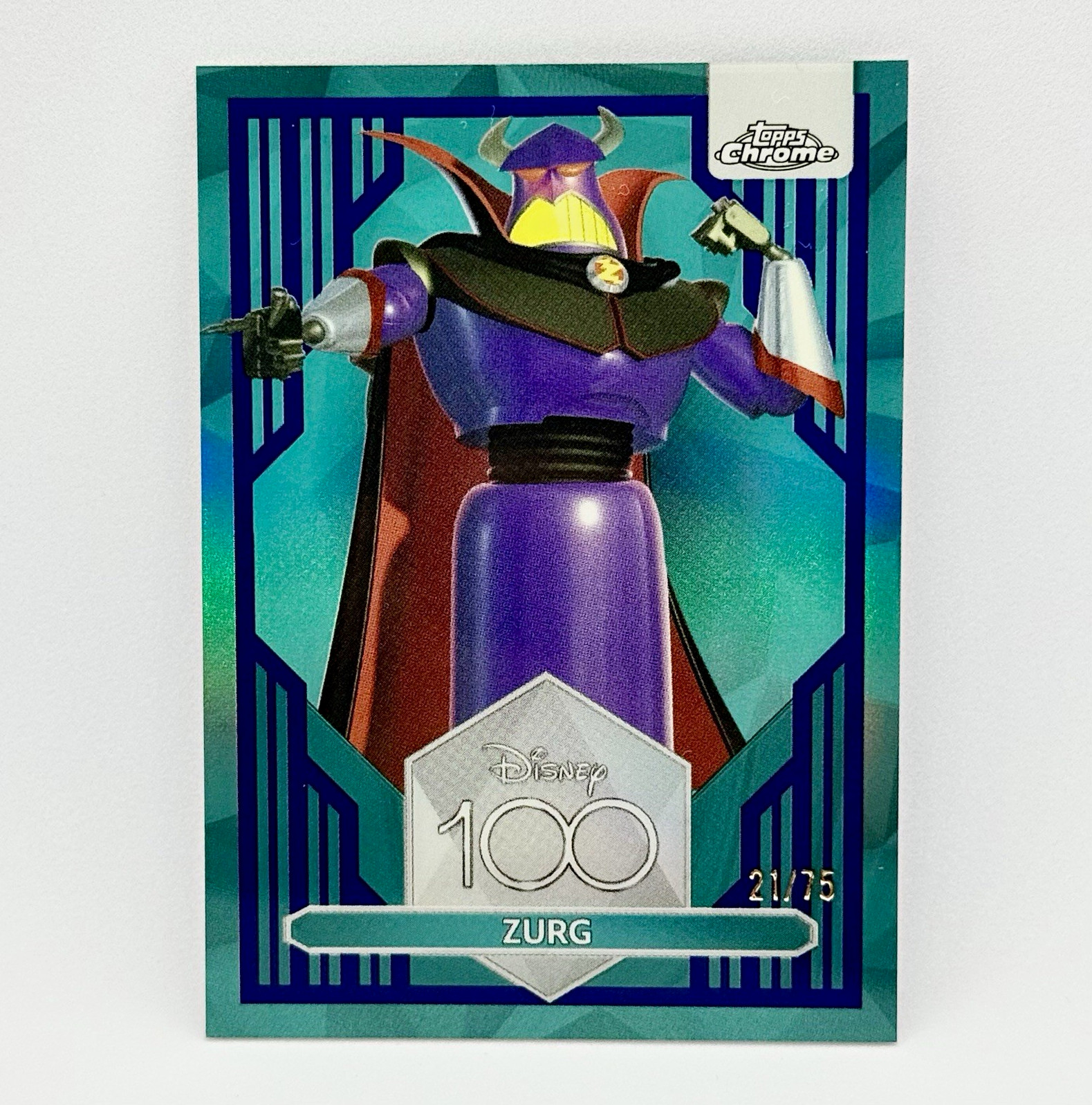2023 Topps Disney100 Chrome Zurg #28 Toy Story Dark & Light Blue /75 2023 Topps Disney100 Chrome Zurg #28 Toy Story Dark & Light Blue /75