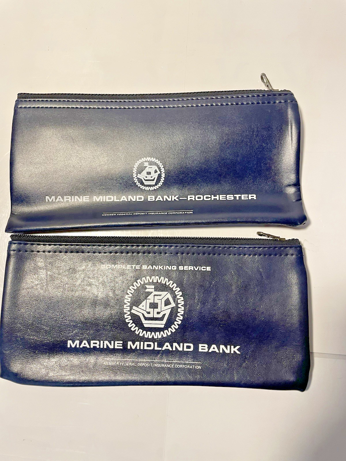 2  VTG Zippered Bank Deposit Money Cash Bags 11\