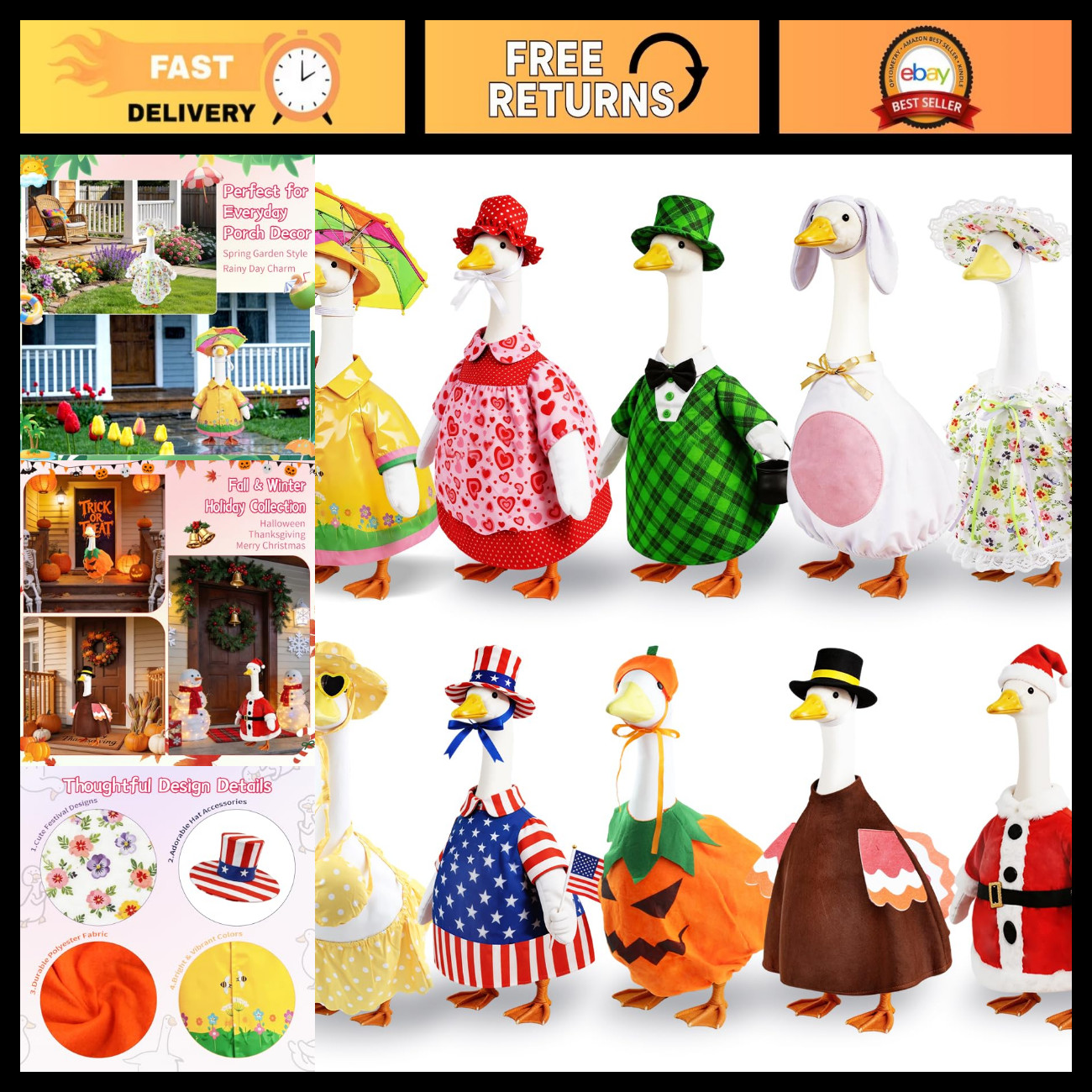 10 Set Porch Goose Outfits for 23\