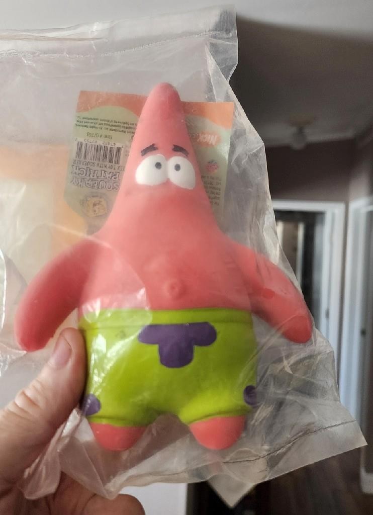 RARE NEW SEALED 2004 VIACOM SPONGEBOB SQUAREPANTS PATRICK LATEX SQUEAKY DOG TOY RARE NEW SEALED 2004 VIACOM SPONGEBOB SQUAREPANTS PATRICK LATEX SQUEAKY DOG TOY