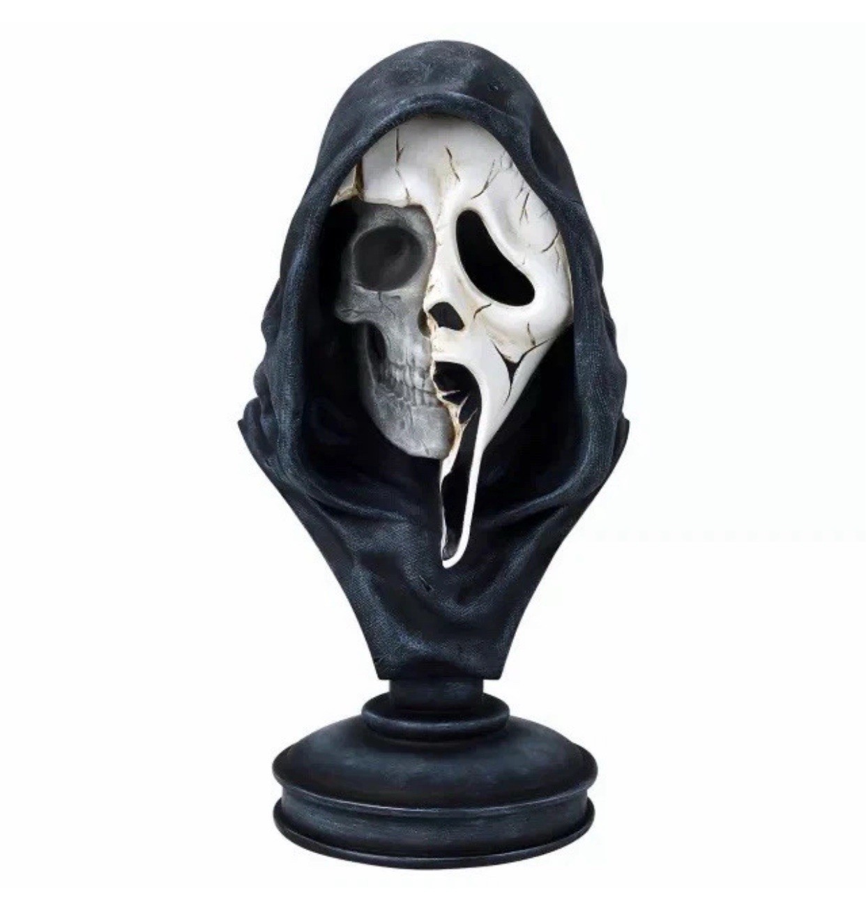 2026 Spirit Halloween Ghostface Skull Scream Bust Statue NEW VHTF 2026 Spirit Halloween Ghostface Skull Scream Bust Statue NEW VHTF