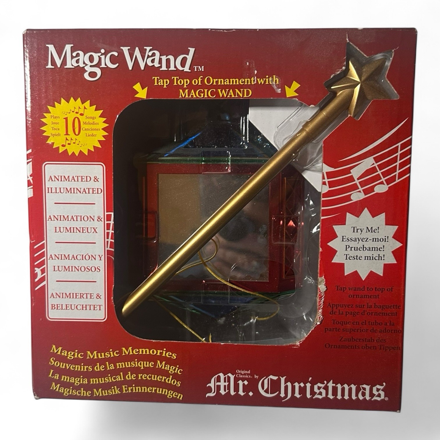 MR. CHRISTMAS MAGIC Wand SCENE LIGHTED ANIMATED AND MUSICAL ORNAMENT NIB 2011 MR. CHRISTMAS MAGIC Wand SCENE LIGHTED ANIMATED AND MUSICAL ORNAMENT NIB 2011