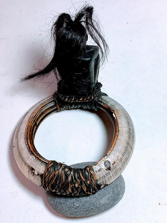 Philippine vintage tribal warrior arm band (Tingkal) made of wild boar\'s tusk Philippine vintage tribal warrior arm band (Tingkal) made of wild boar\'s tusk