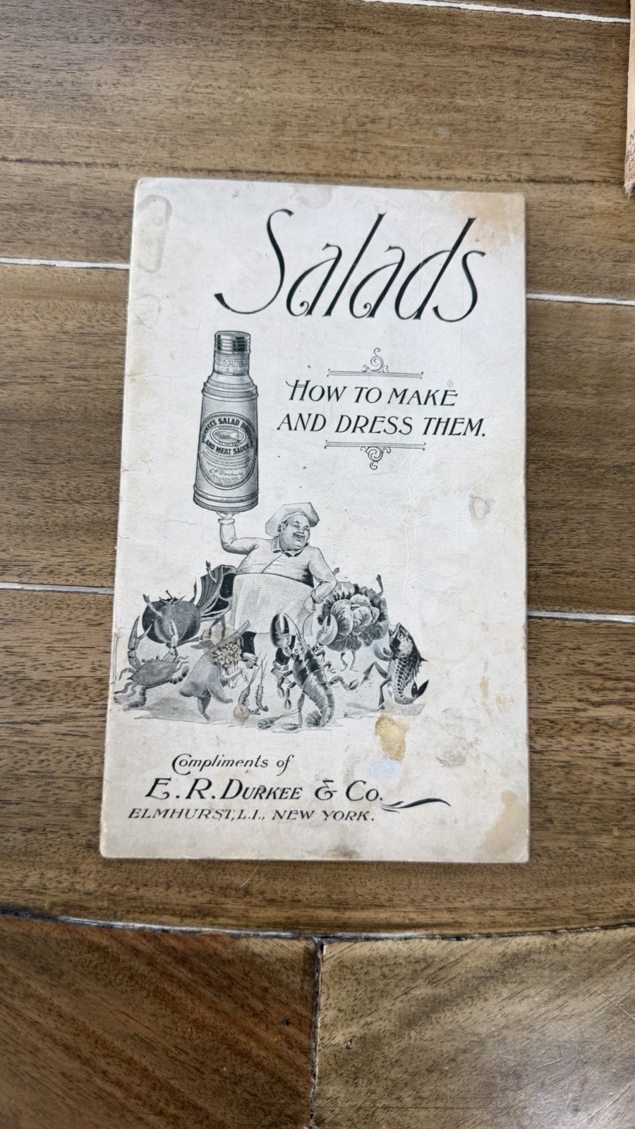 Antique E. R. Durkee & Co. 1907 Salads: How to Make and Dress Them Ad Booklet