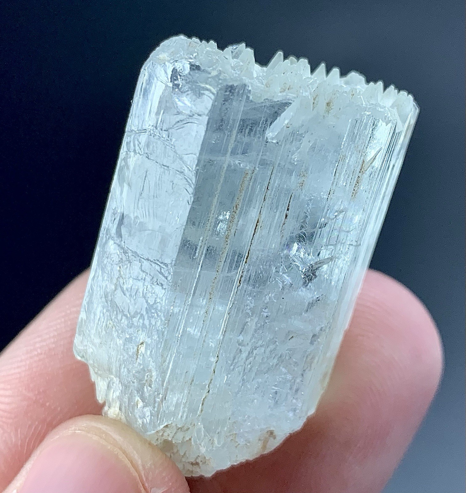 85 Carat Natural Etched Aquamarine Crystal From Pakistan 85 Carat Natural Etched Aquamarine Crystal From Pakistan