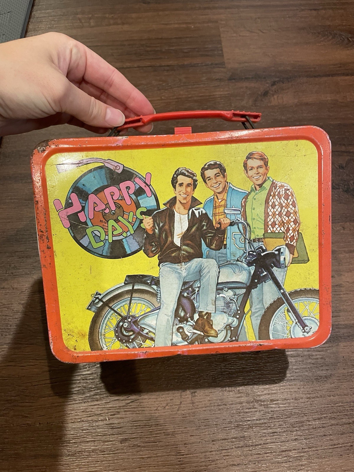 Vintage 1976 Happy Days Metal Lunchbox Fonzie Richie King Seeley No Thermos