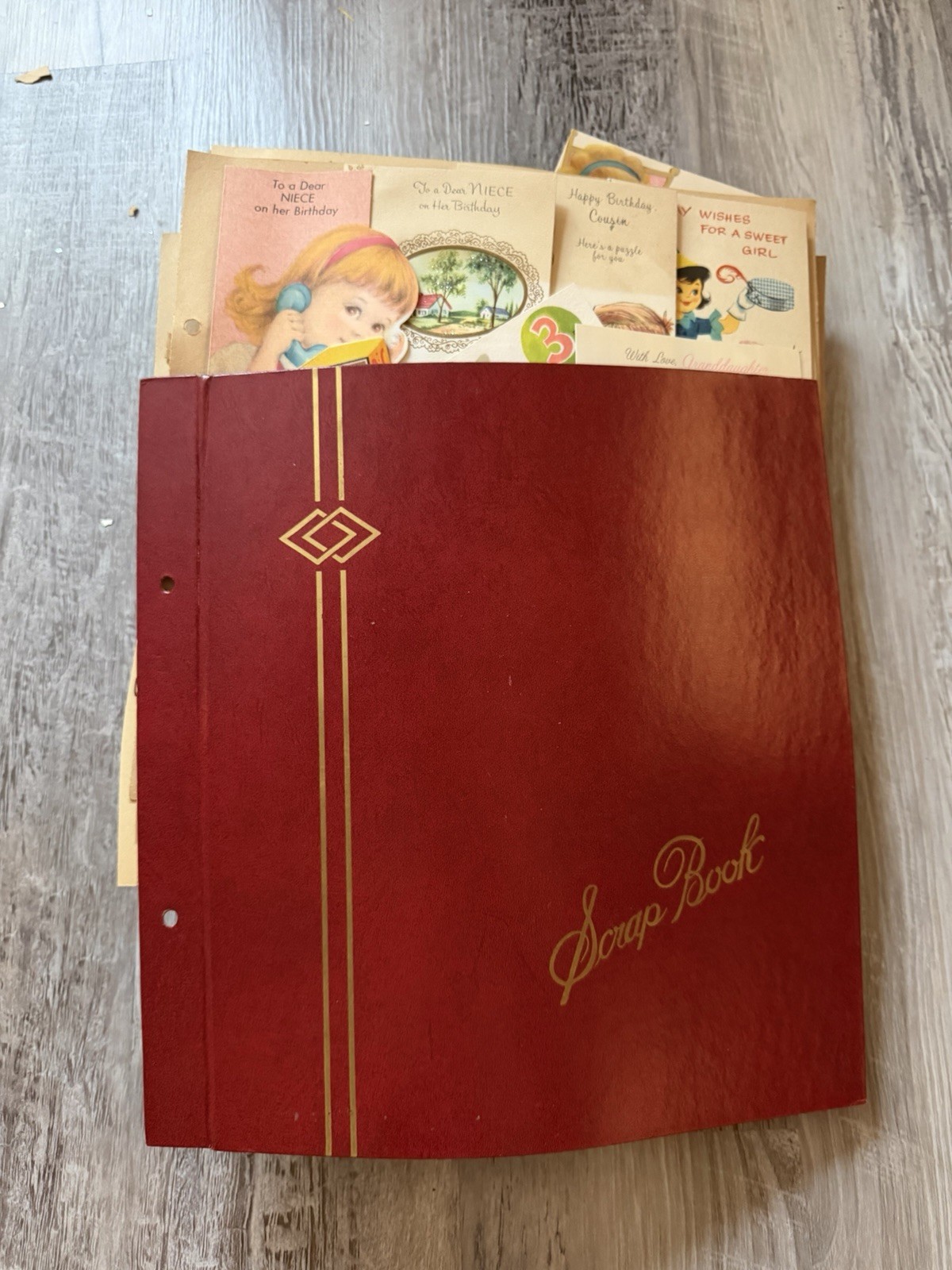 Vintage 1960s Greeting Card Scrapbook Valentine Christmas Baby Ephemera Lot