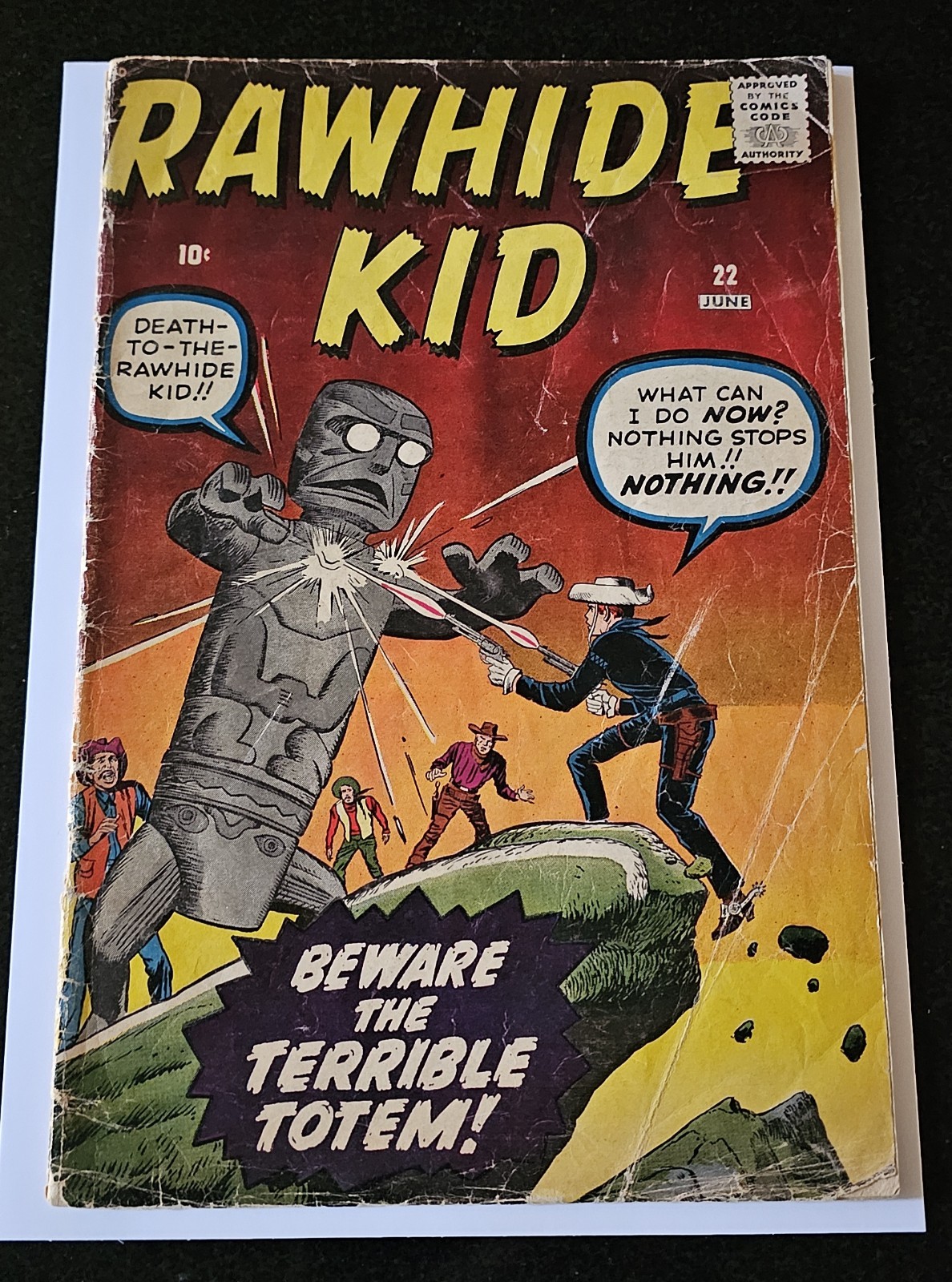 Rawhide Kid # 22 Atlas Western Comics 1961 Kirby MONSTER cover story Rawhide Kid # 22 Atlas Western Comics 1961 Kirby MONSTER cover story