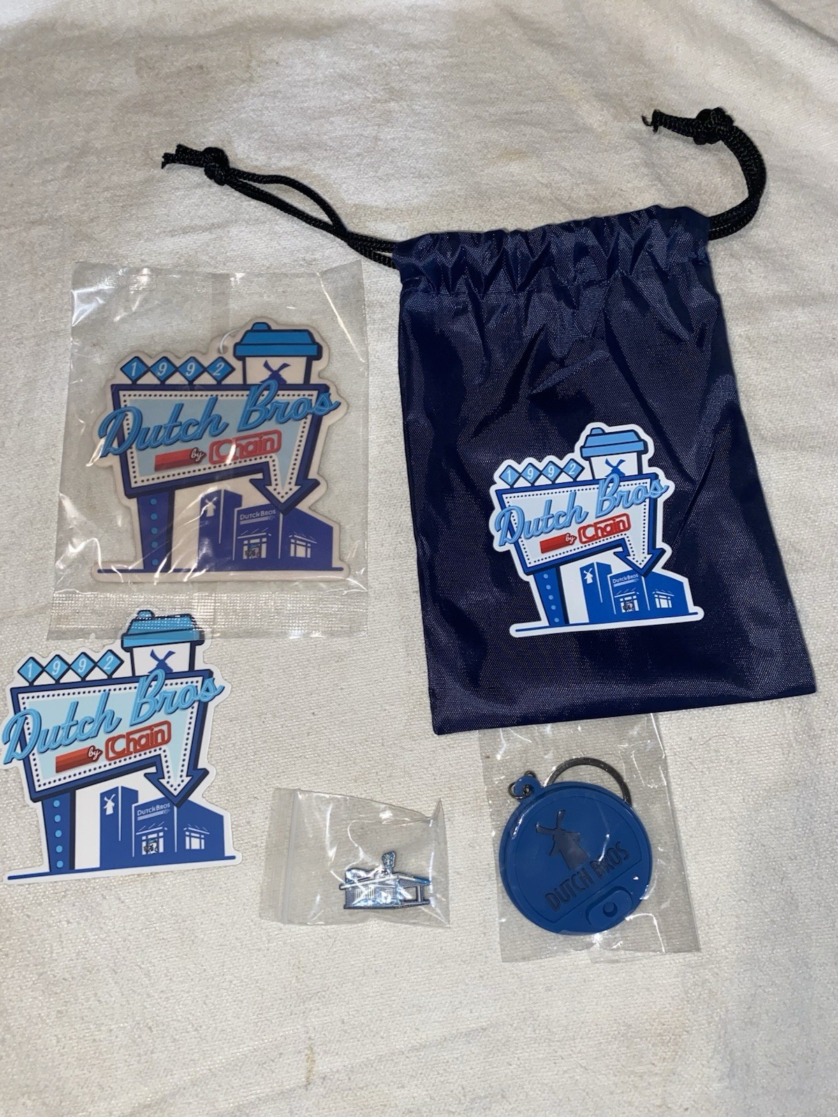 Dutch bros ChainFest LA Chain Holiday House 2025 Swag Bag plus sticker