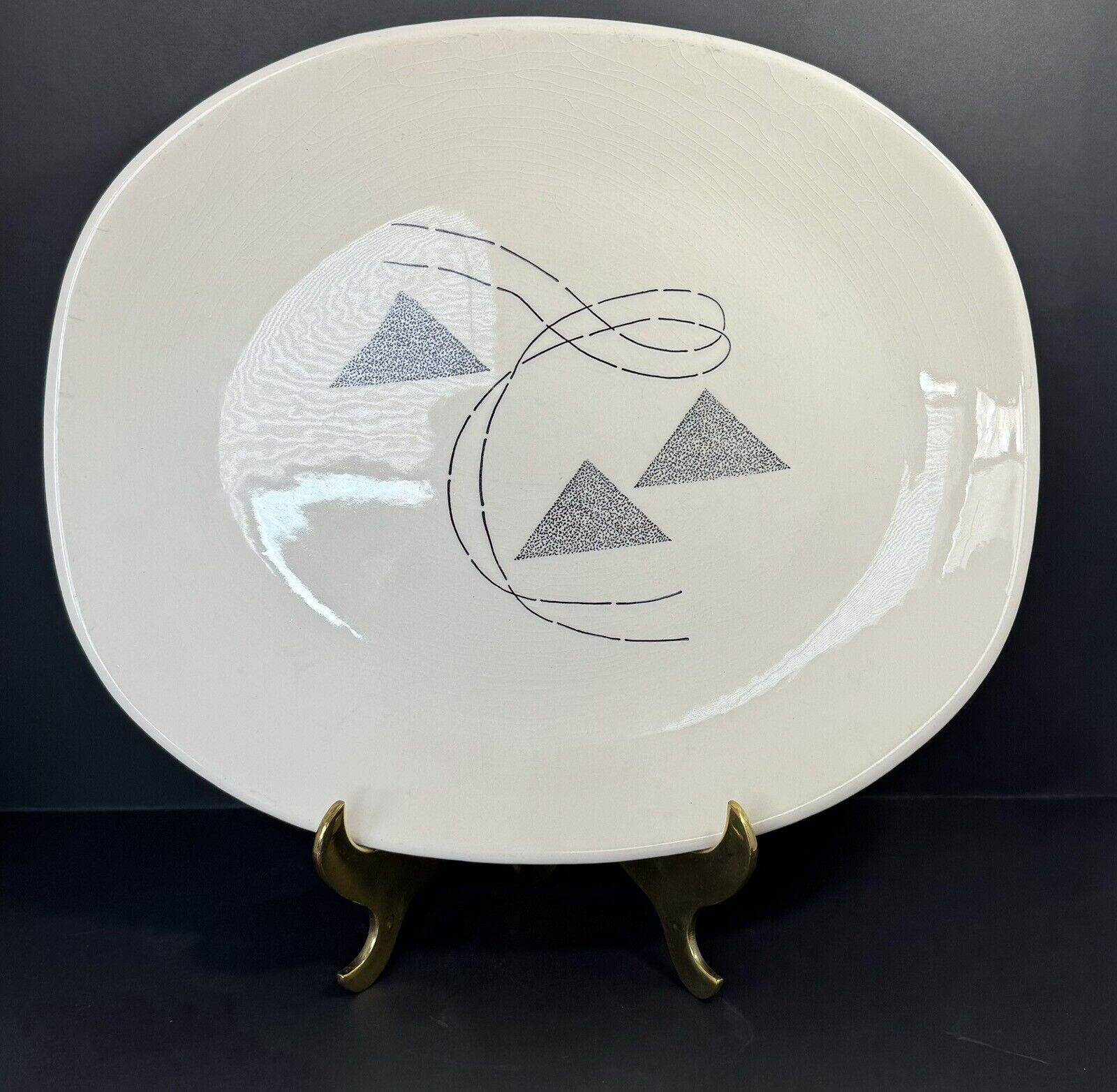 RARE circa 1960’s  - Knowles FLAIR 1017, serving Platter, Triangles/Swoosh