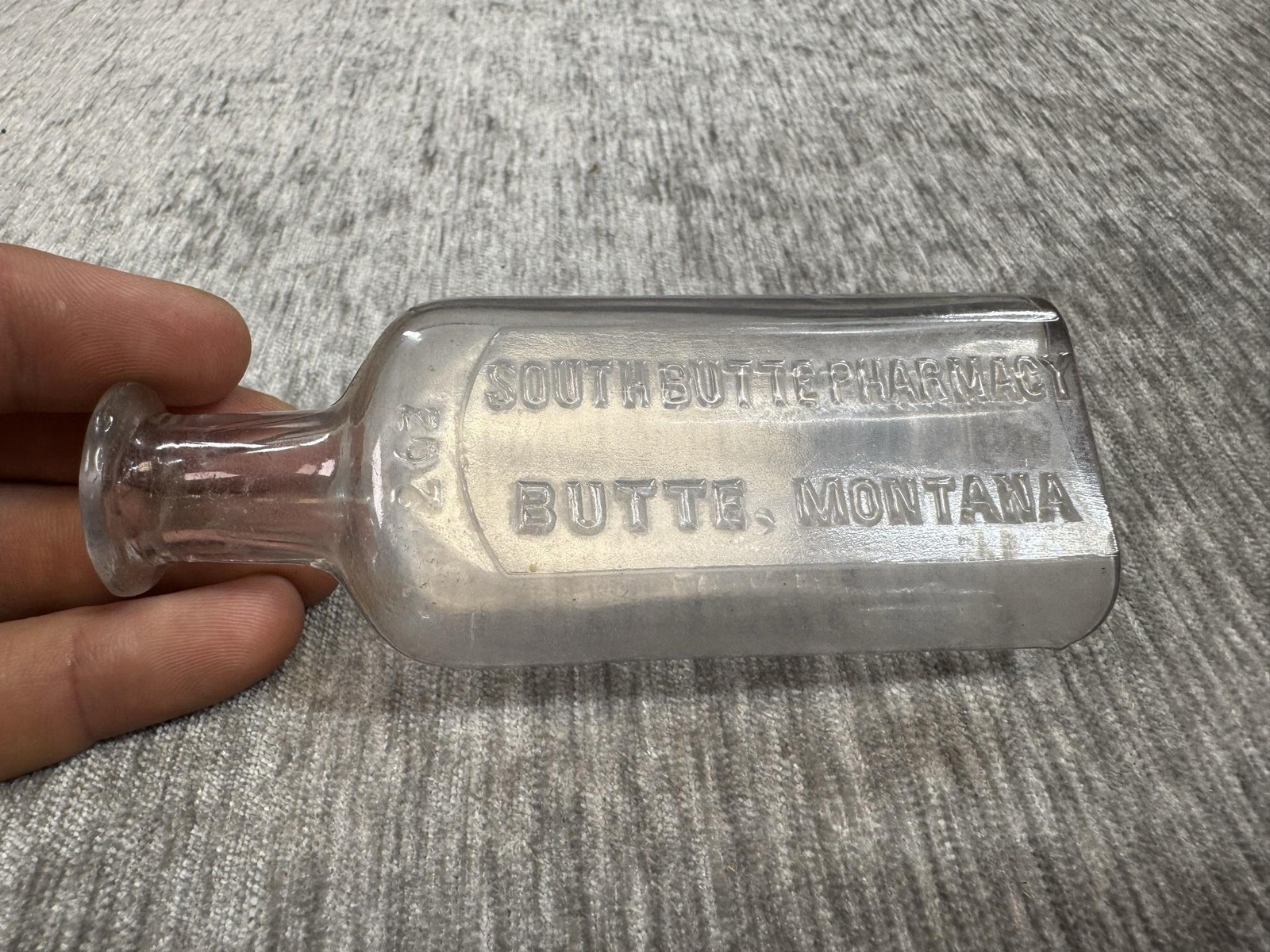Vintage South Butte Pharmacy Medicine Bottle 2 Oz Clear Glass Butte MT Montana Vintage South Butte Pharmacy Medicine Bottle 2 Oz Clear Glass Butte MT Montana