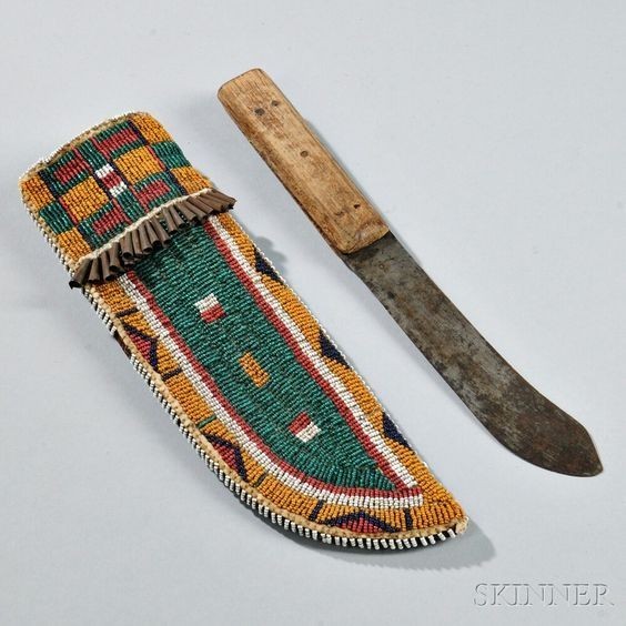 Indian Beaded Native American Sioux Handmade Knife Sheath