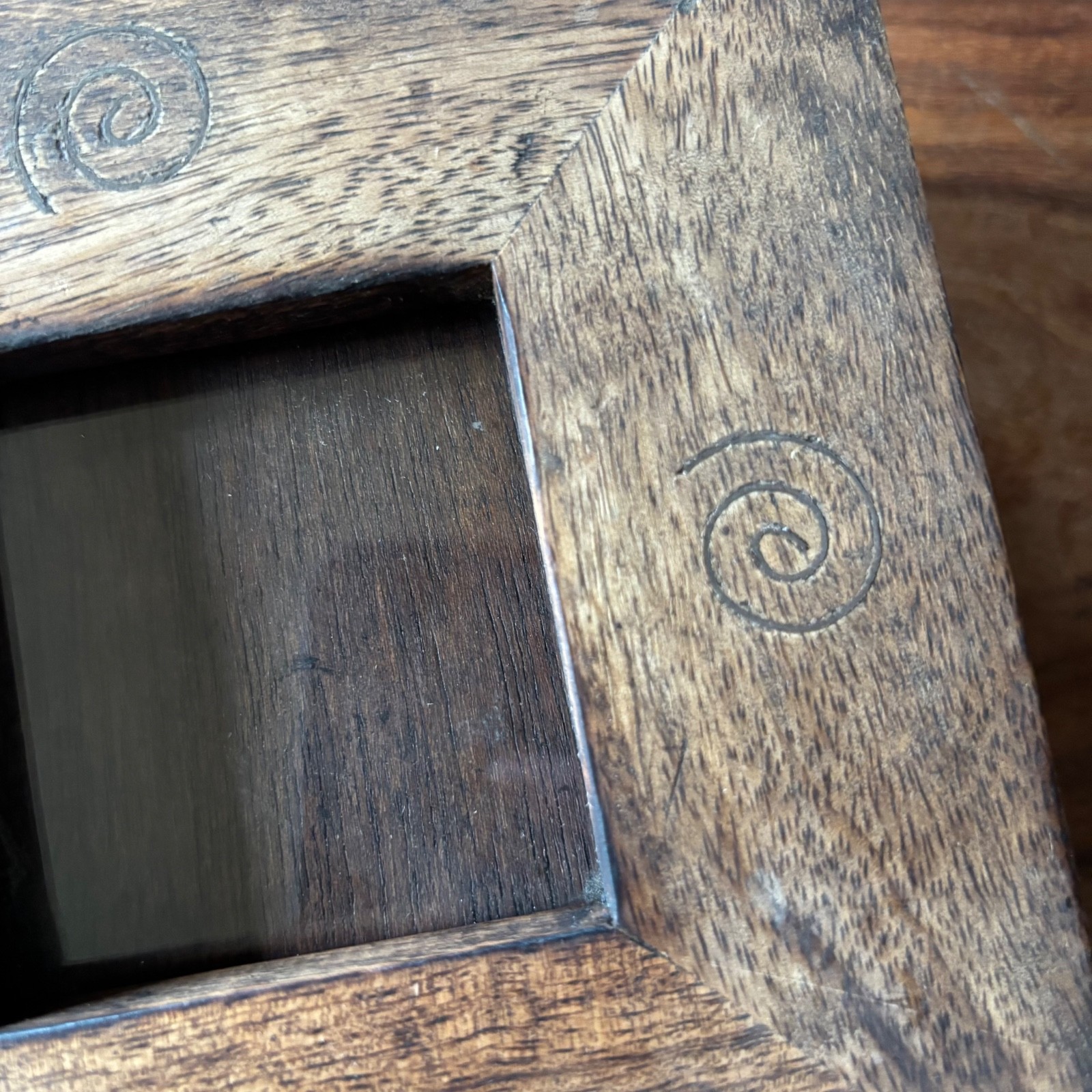 Handcrafted Vintage Artisan Wooden Photo Box Handcrafted Vintage Artisan Wooden Photo Box