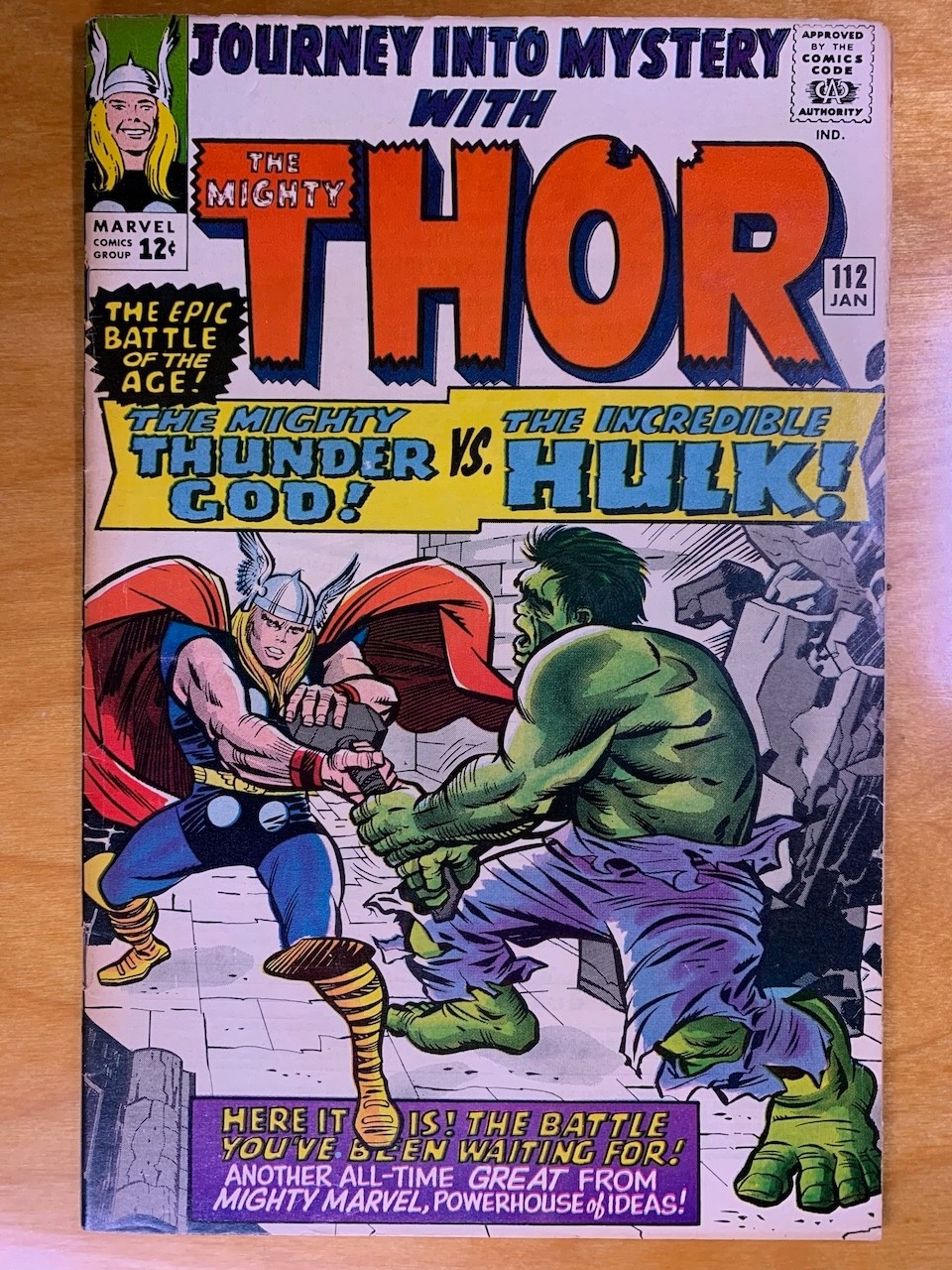 Journey into Mystery #112 (Marvel Comics January 1965) Thor battles Hulk 1965 Journey into Mystery #112 (Marvel Comics January 1965) Thor battles Hulk 1965