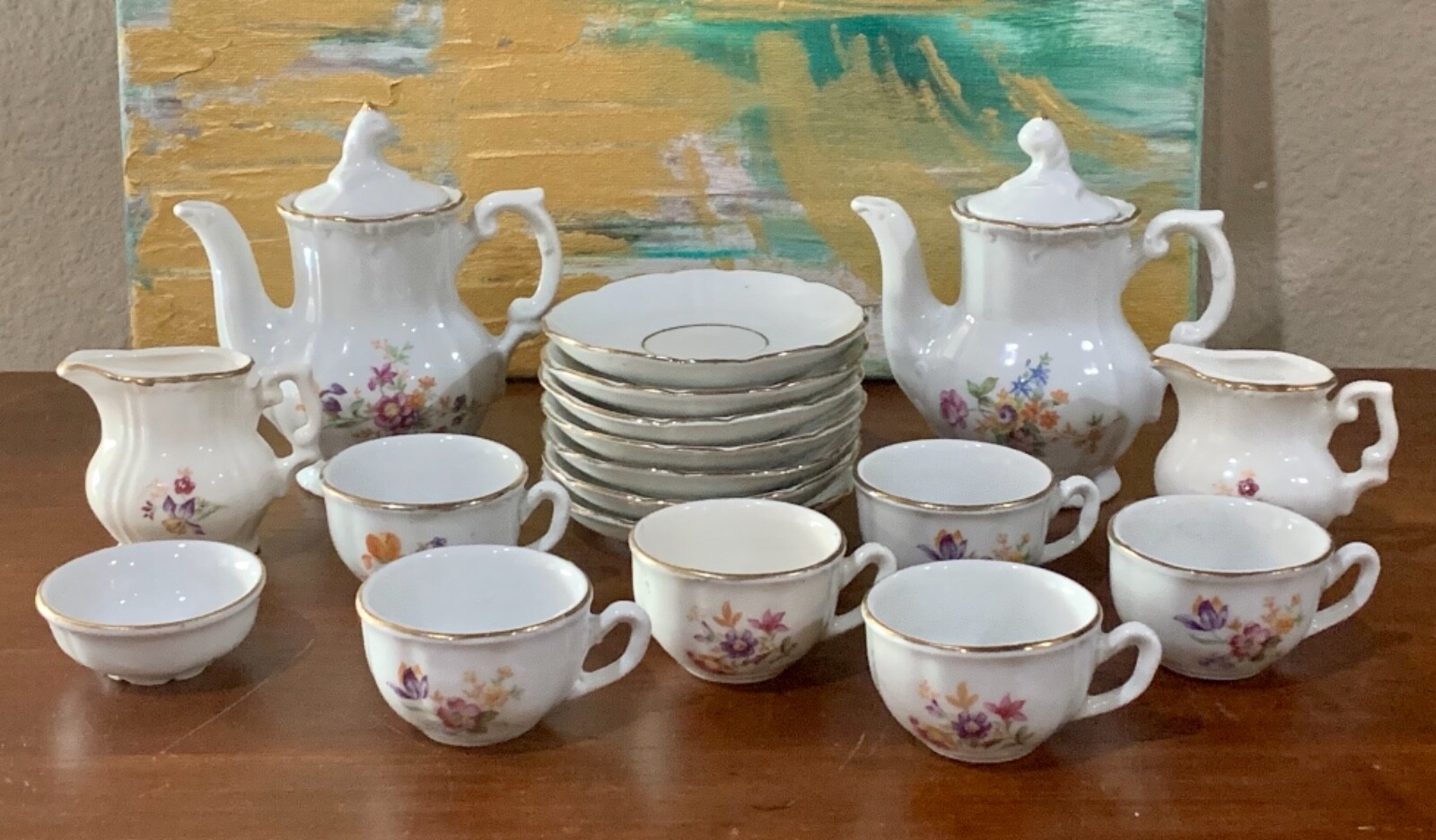 Vintage German Democratic Republic Kahla Porcelain Tea Set 18 Pieces Fairycore Vintage German Democratic Republic Kahla Porcelain Tea Set 18 Pieces Fairycore