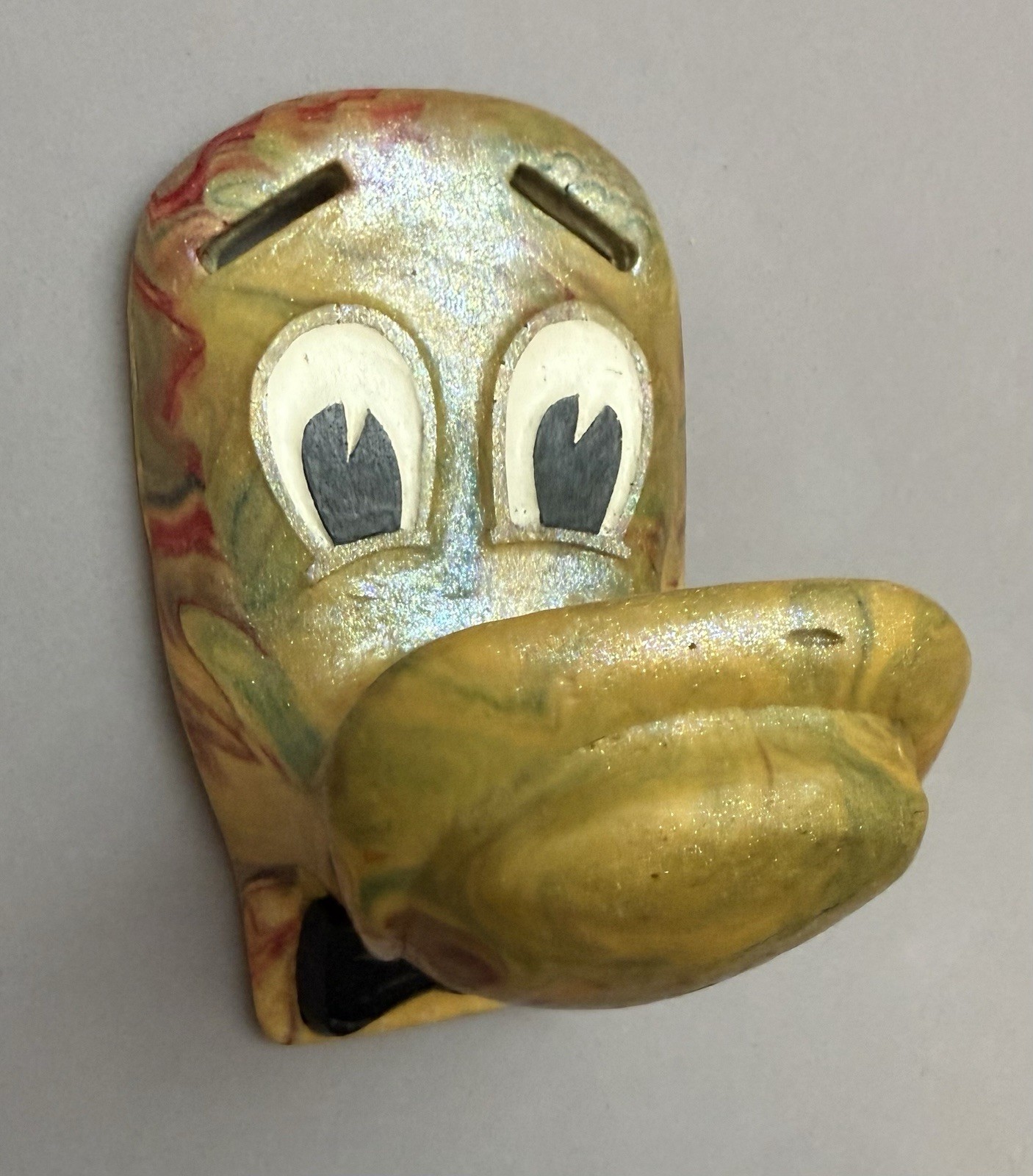 Vintage Mid Century Marbled Injection Molded Duck Face. Mask/ Display -Very Rare Vintage Mid Century Marbled Injection Molded Duck Face. Mask/ Display -Very Rare