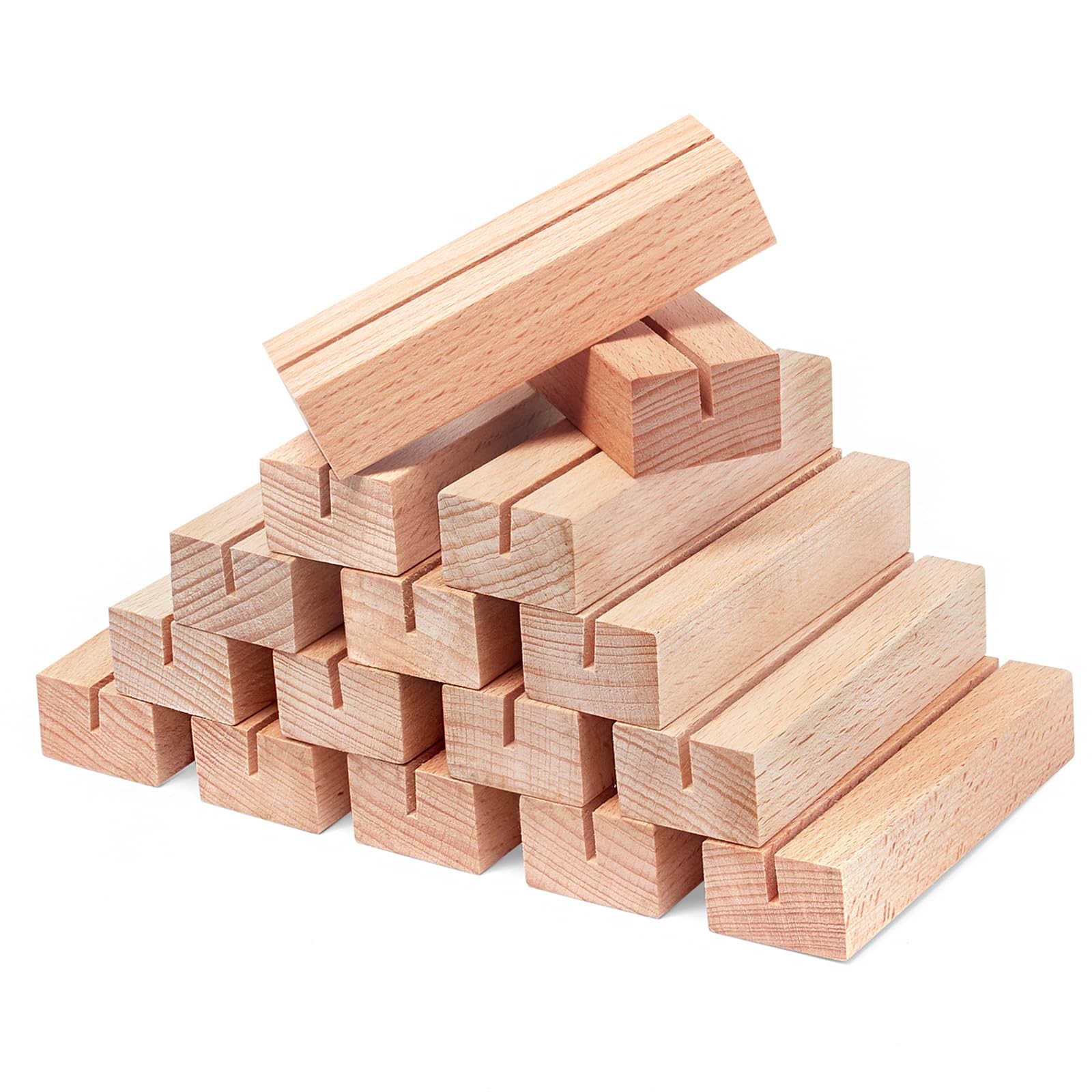 16Pcs Wooden Place Card Holders, Wood Photo Picture Card Holders for Weddings...
