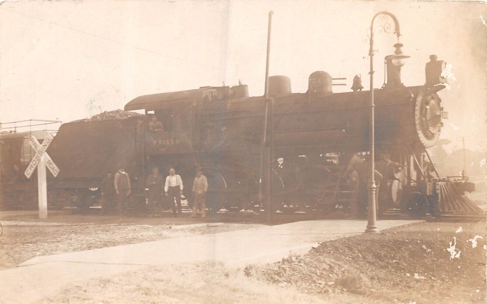 RPPC St Louis San Francisco Railway Frisco Locomotive 4- 6- 0 724 c1910 Postcard