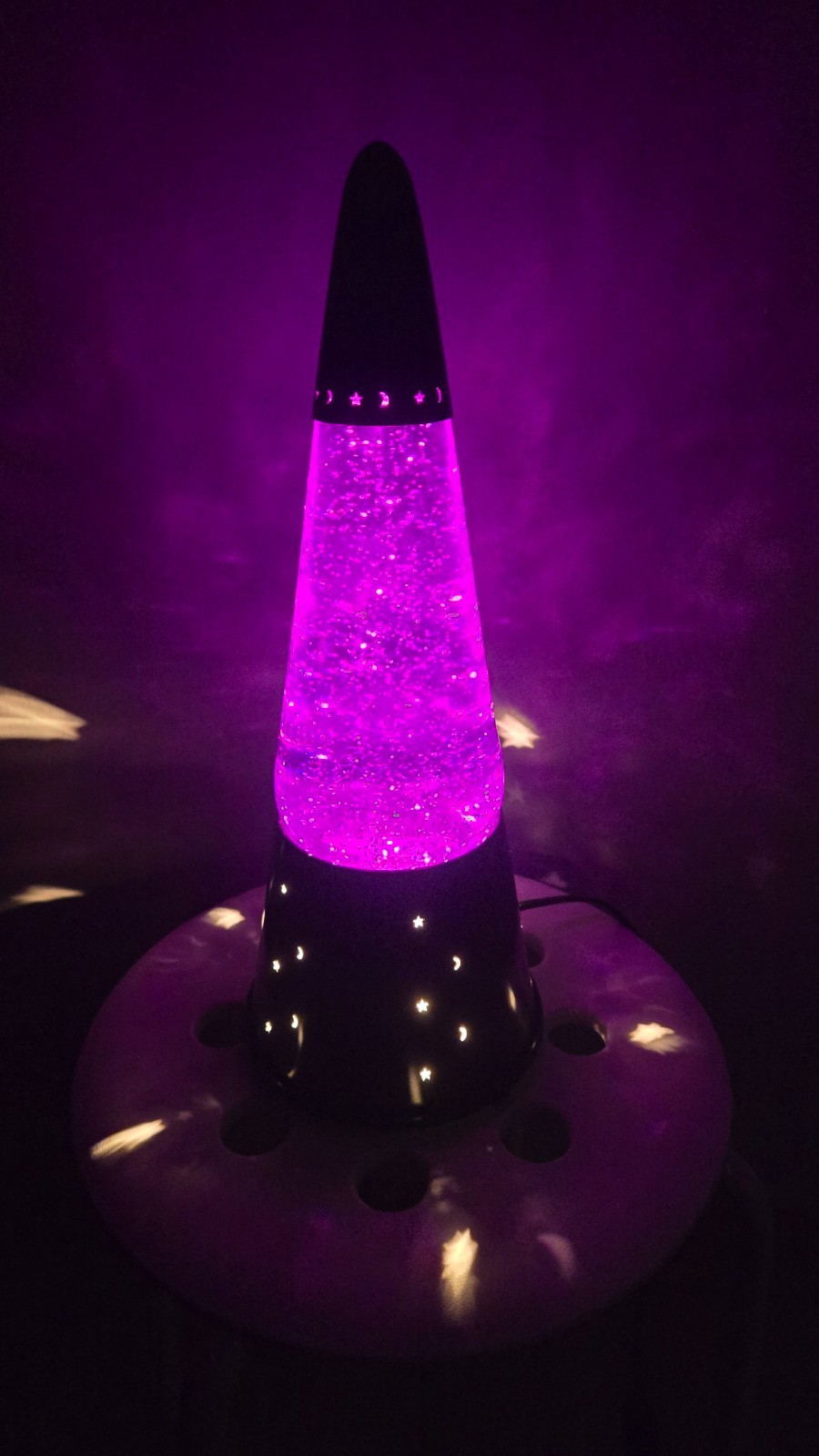 Lava Lite Wizard Glitter Lamp Purple Vintage Star Moon 16\ Lava Lite Wizard Glitter Lamp Purple Vintage Star Moon 16\