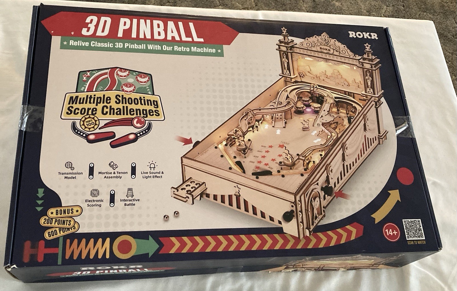 ROKR 3D Pinball Machine Retro Machine New In Box ROKR 3D Pinball Machine Retro Machine New In Box