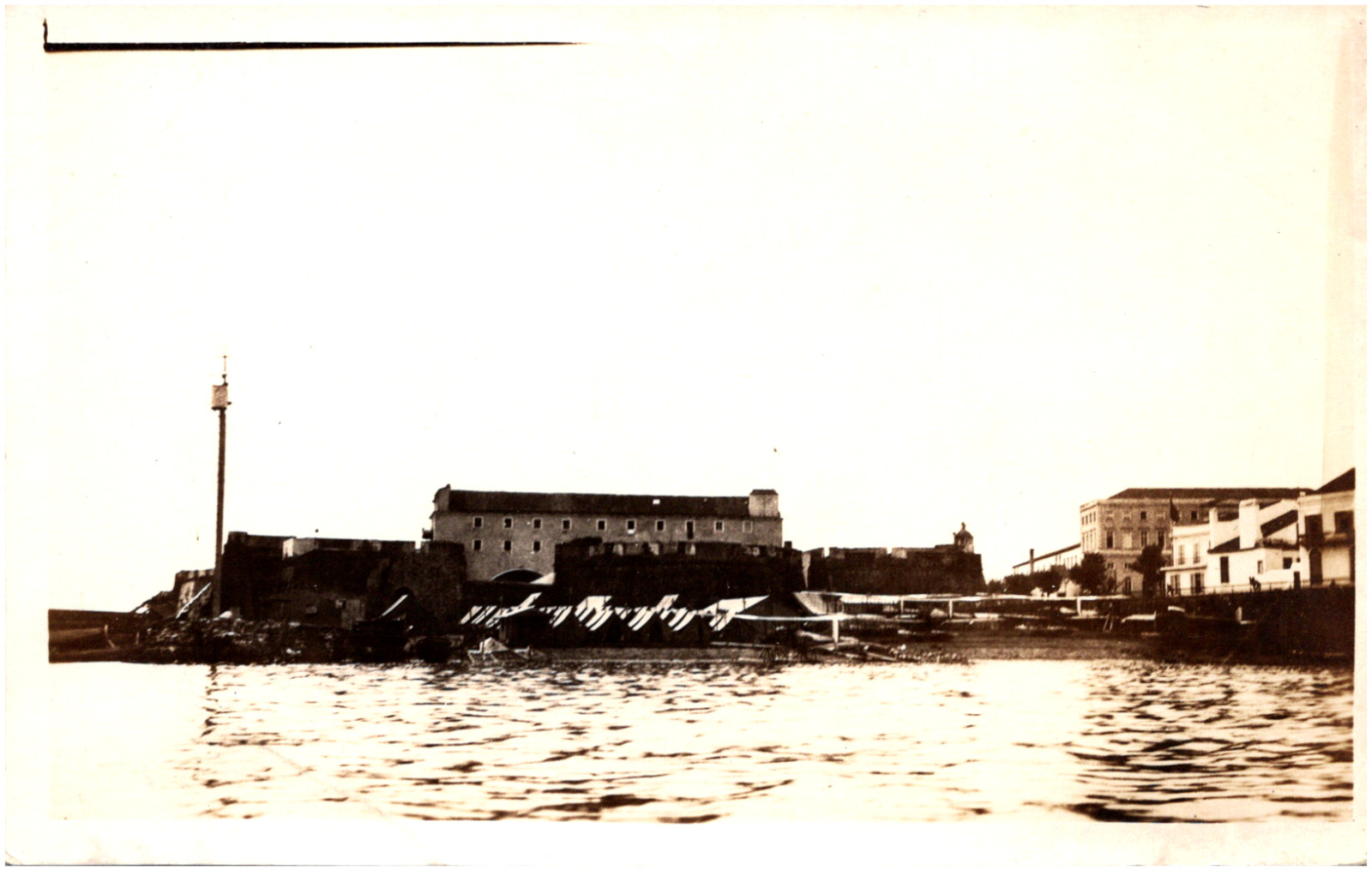 American Naval Base in Ponta Delgada São Miguel Portugal 1920s RPPC Postcard