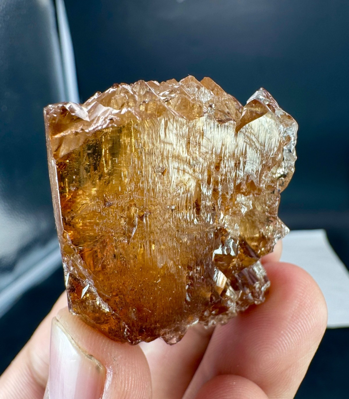 312 Carats Natural Etched Topaz Crystal Double Terminated , Specimen @ Mineral