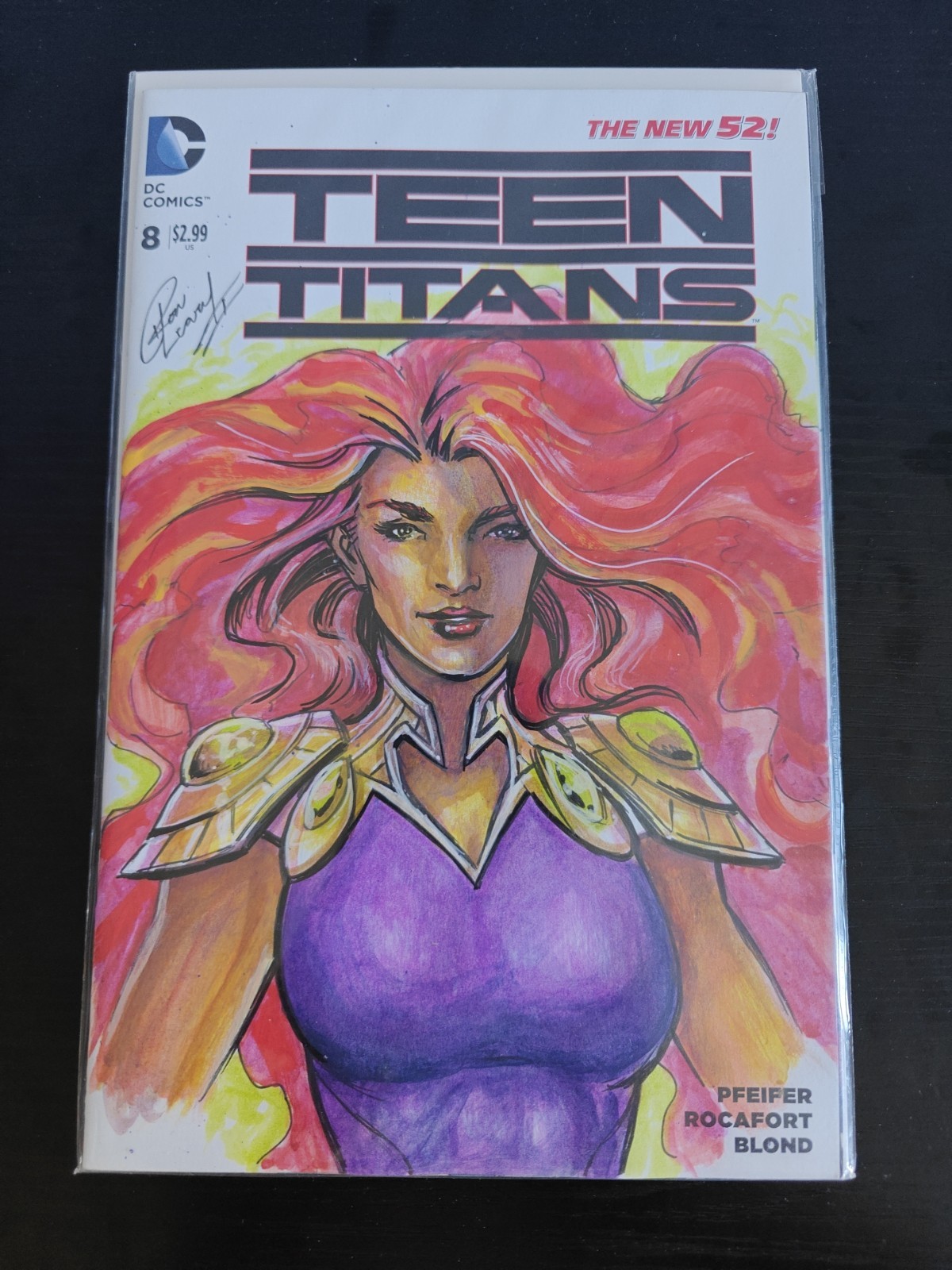 Teen Titans #8 Blank Sketch Ron Leary Starfire Teen Titans #8 Blank Sketch Ron Leary Starfire