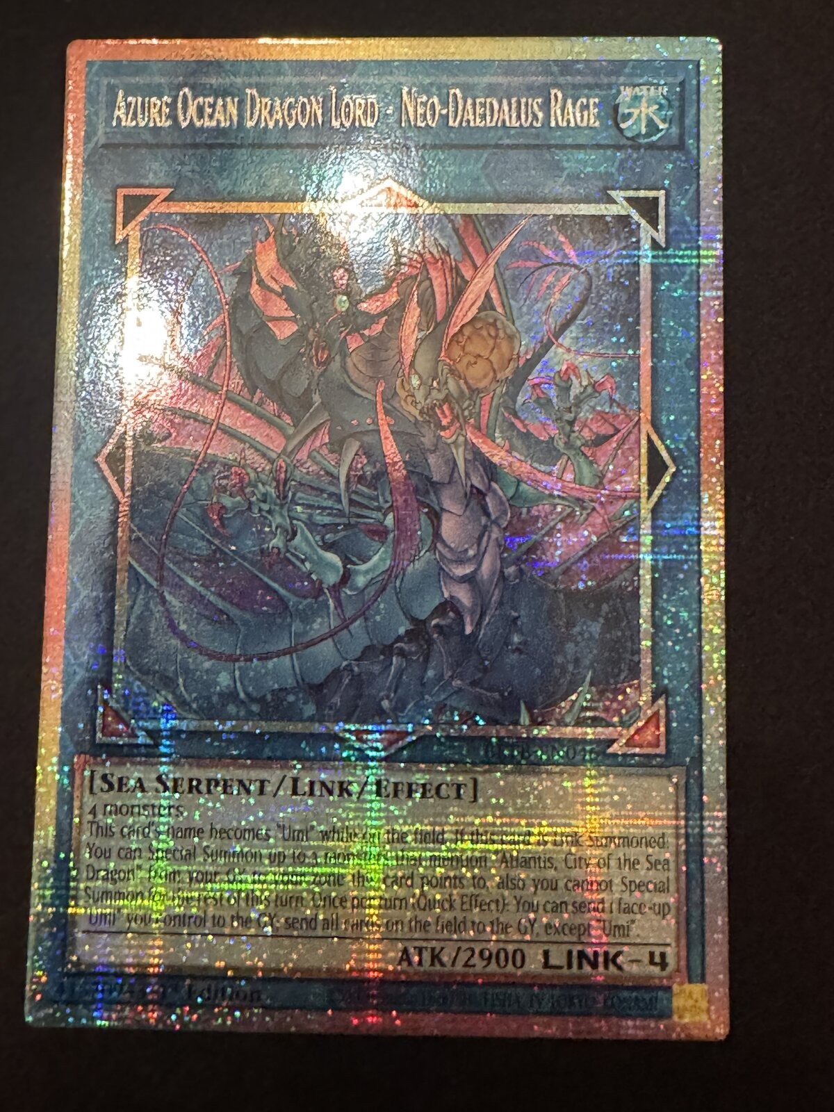 Yu-Gi-Oh Azure Ocean Dragon Lord Neo-Daedalus BETB-EN046 Starlight Rare 1st Ed Yu-Gi-Oh Azure Ocean Dragon Lord Neo-Daedalus BETB-EN046 Starlight Rare 1st Ed