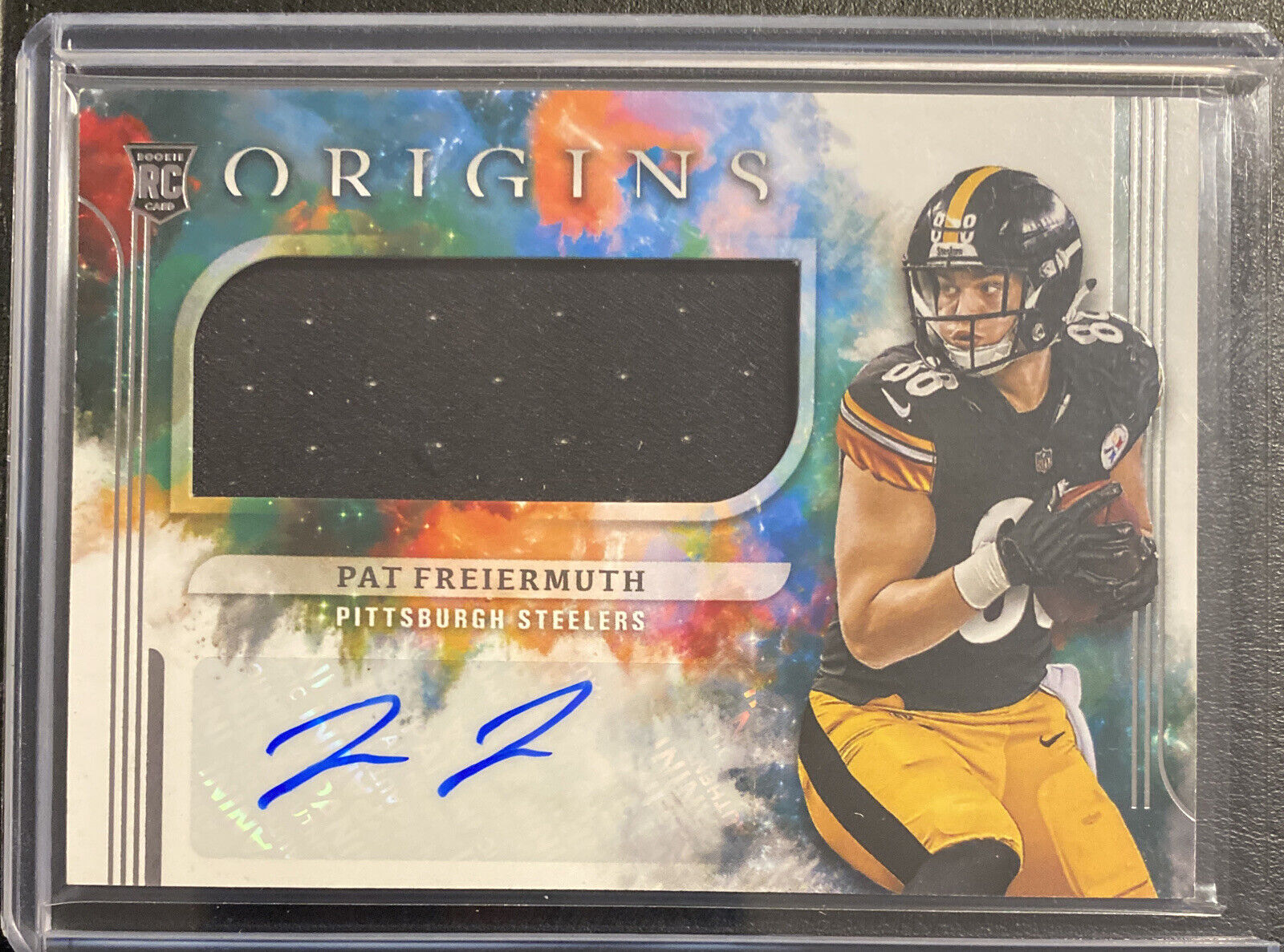 2021 PANINI ORIGINS PAT FREIERMUTH RPA ROOKIE PATCH AUTO PITTSBURGH STEELERS RC