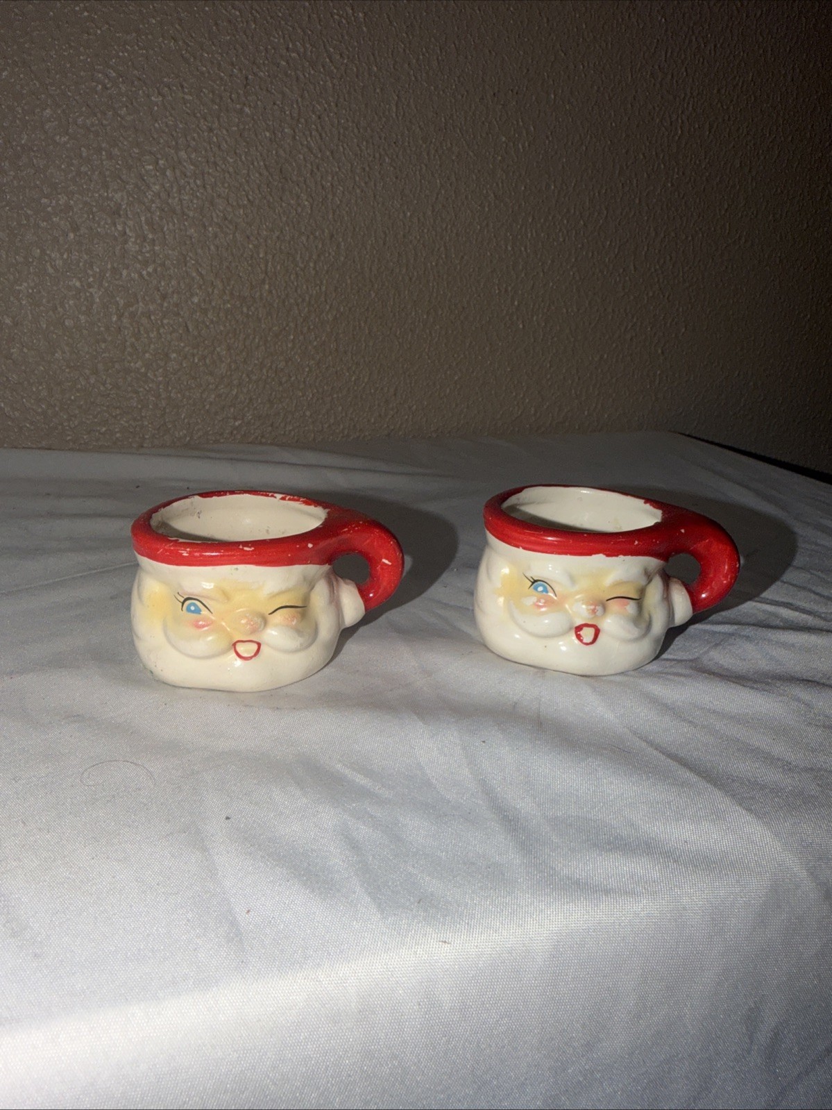Vintage Holt Howard Mini Santa Winking Mugs Cups Set of 2 Christmas Vintage Holt Howard Mini Santa Winking Mugs Cups Set of 2 Christmas