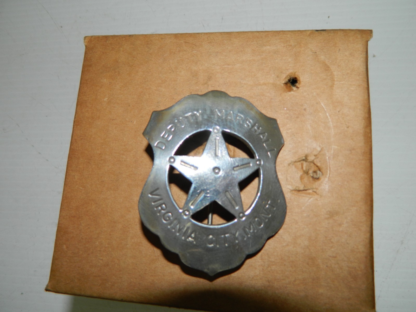 Original Deputy Marshall Virginia City, Mont. Badge Coin Silver 2-1/2 Original Deputy Marshall Virginia City, Mont. Badge Coin Silver 2-1/2