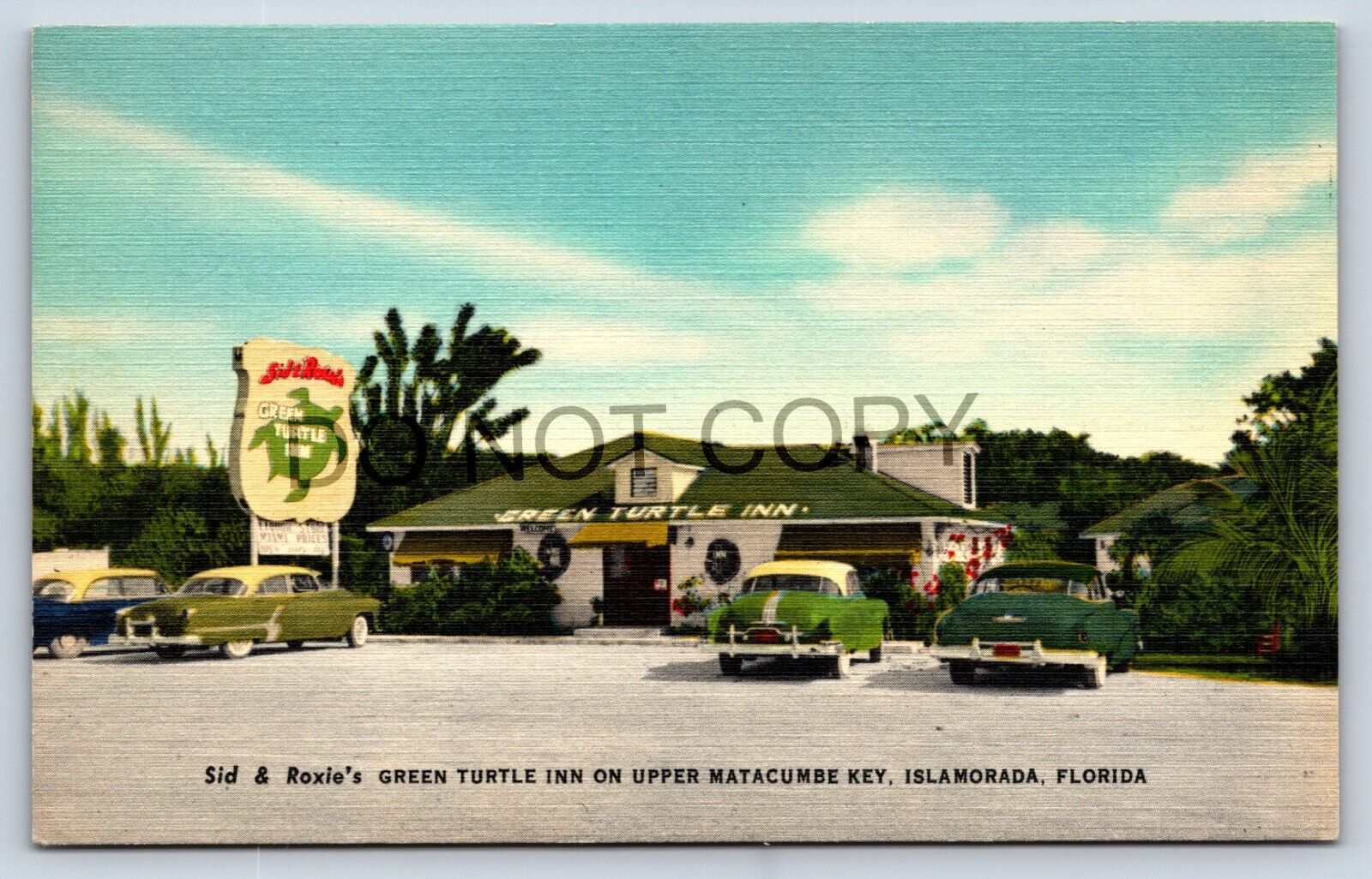 Postcard Islamorada Sid Roxie\'s Green Turtle Inn Upper Matacumbe Florida Keys I4