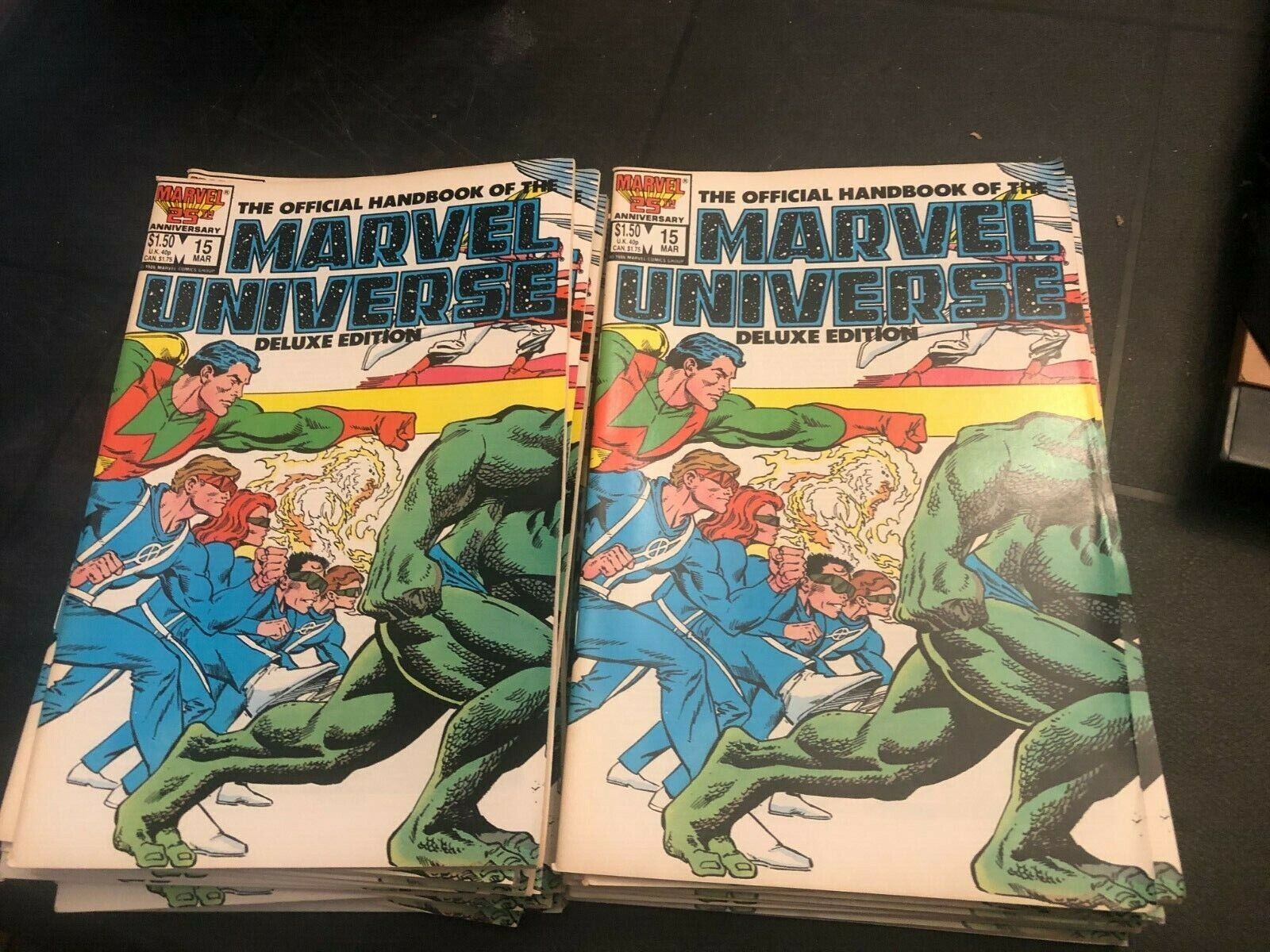 OFFICIAL HANDBOOK OF THE MARVEL UNIVERSE DELUXE EDITION lot of 24