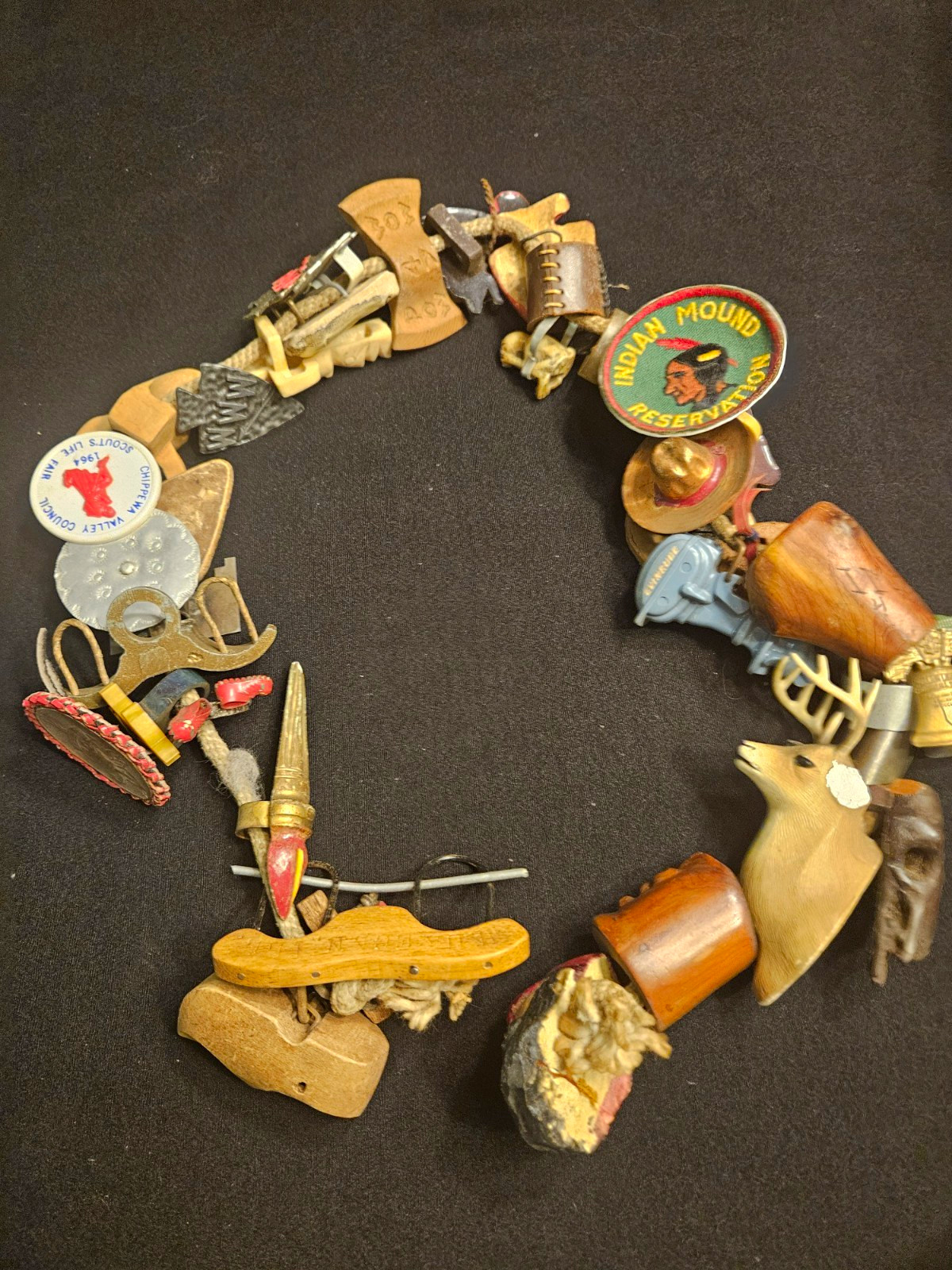 WOW SET OF 41 VINTAGE BOY SCOUT NECKERCHIEF SLIDES...1960\'S WOW SET OF 41 VINTAGE BOY SCOUT NECKERCHIEF SLIDES...1960\'S