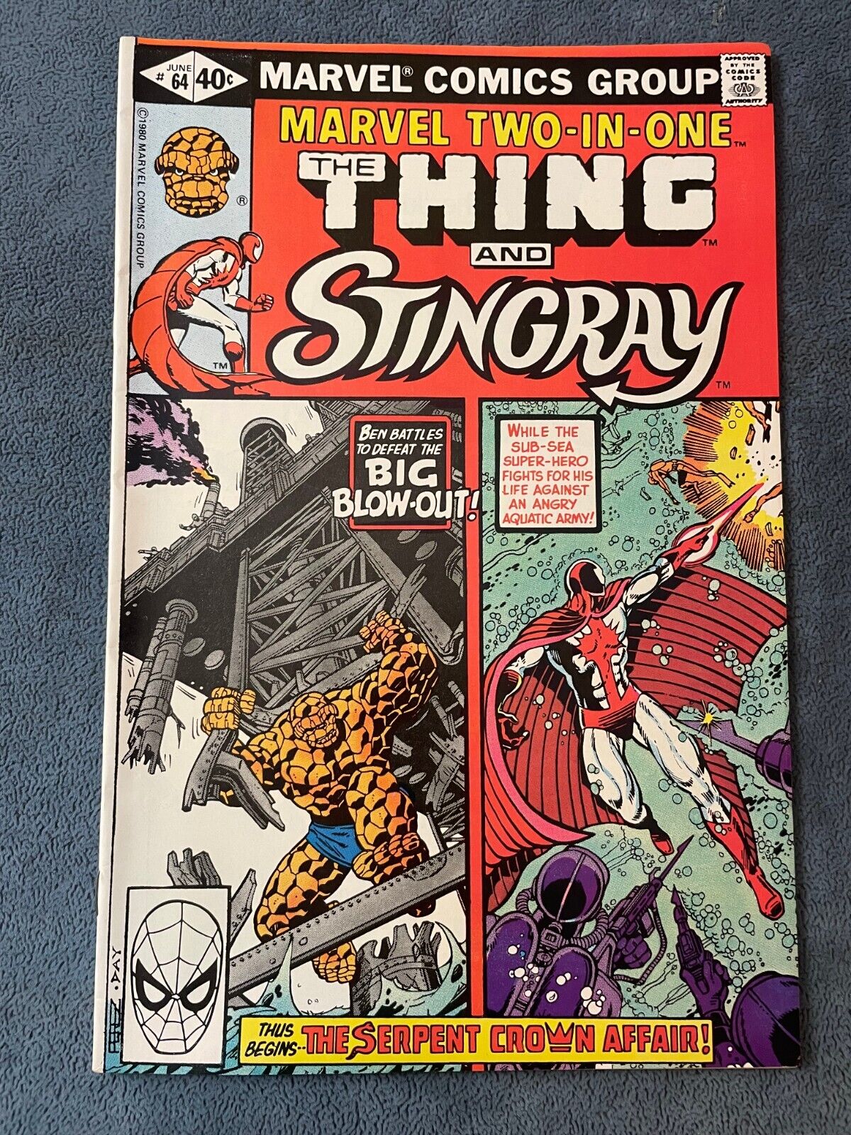 Marvel Two In One #64 1980 Marvel Comic Book 1st Stringray George Perez FN/VF