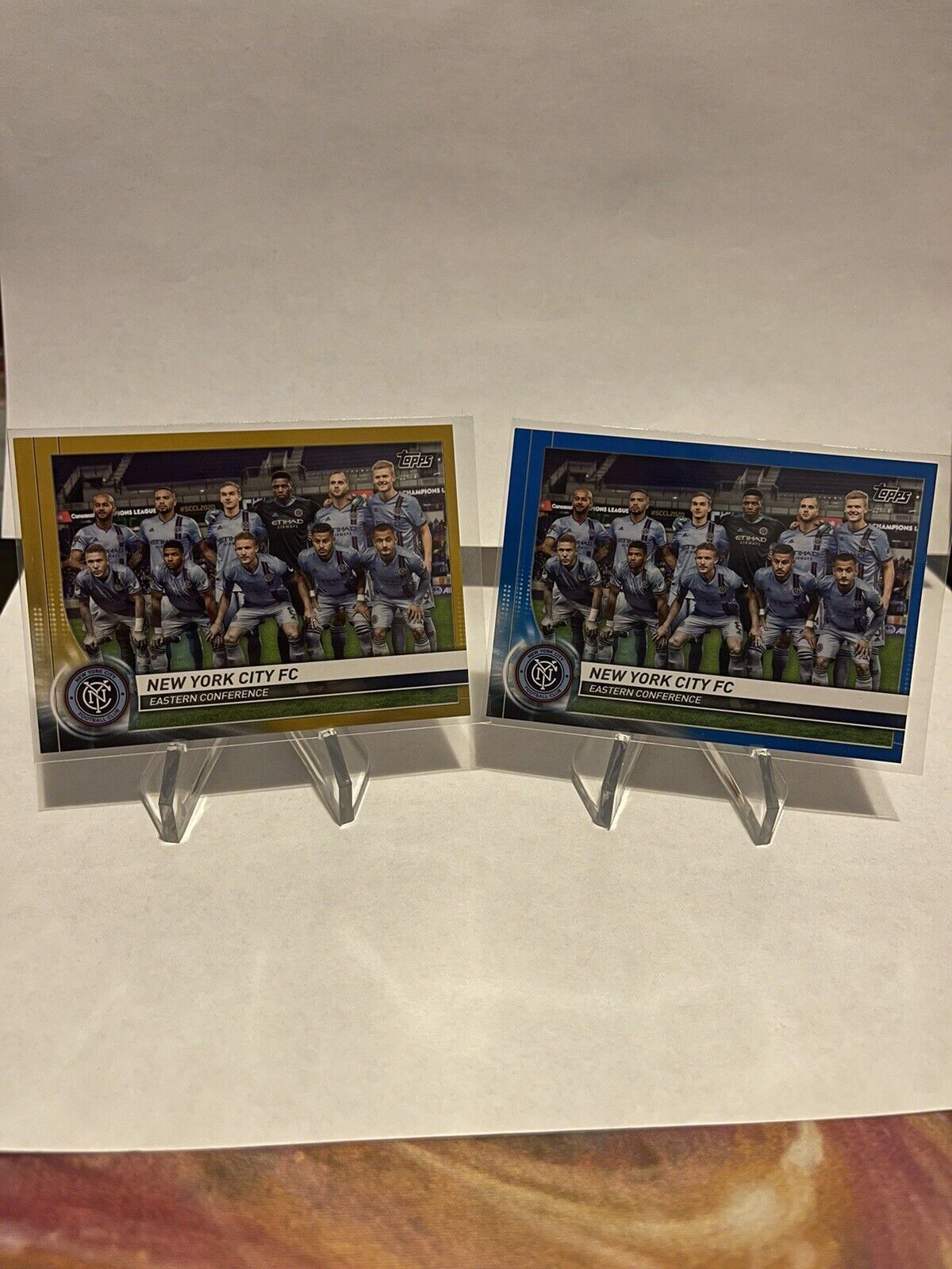 2020 Topps MLS - New York City FC Team - Gold /50 and Blue /99 (2 cards)